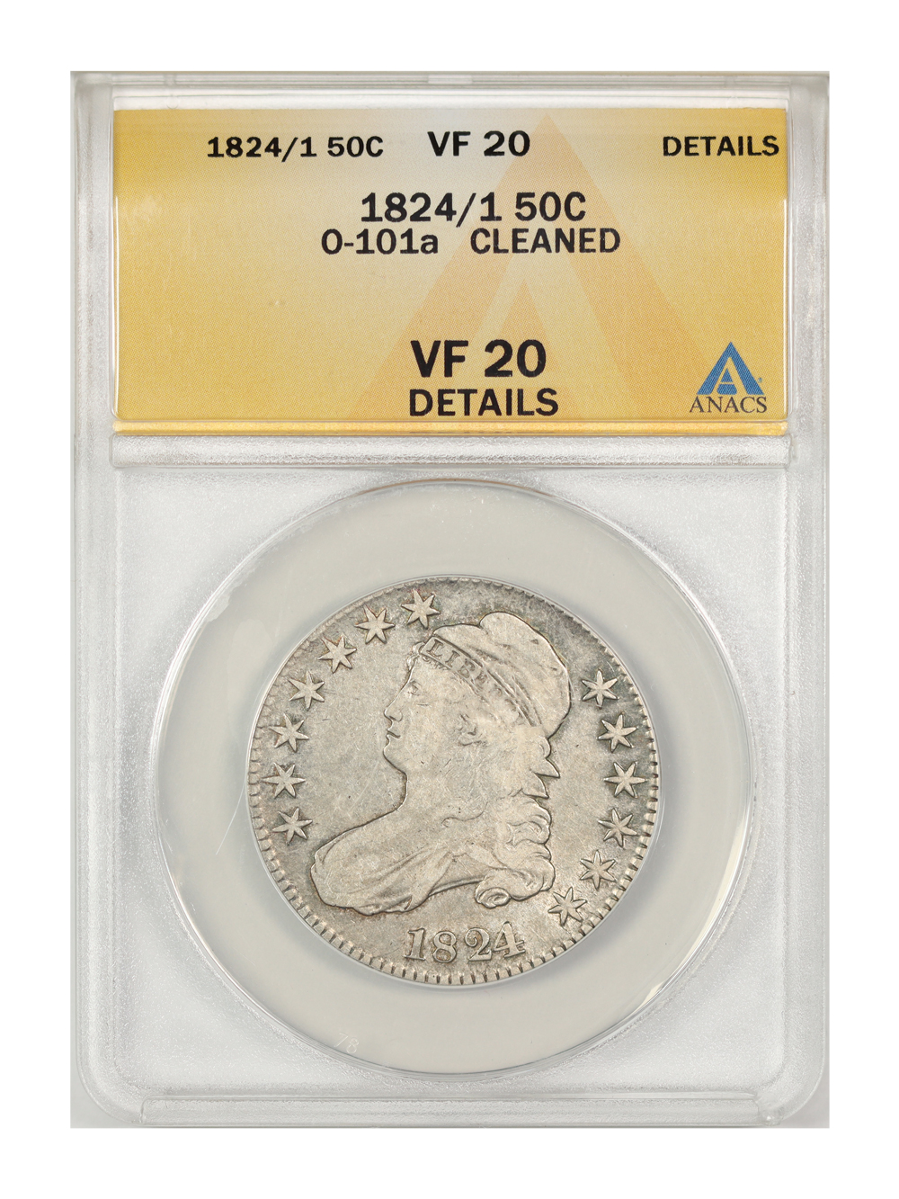 1824/1 50c Overdate VG10 CAC thumbnail 19