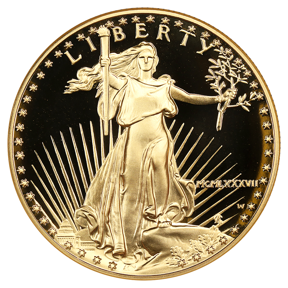 1987-W Gold Eagle $50 NGC Proof 70 UCAM