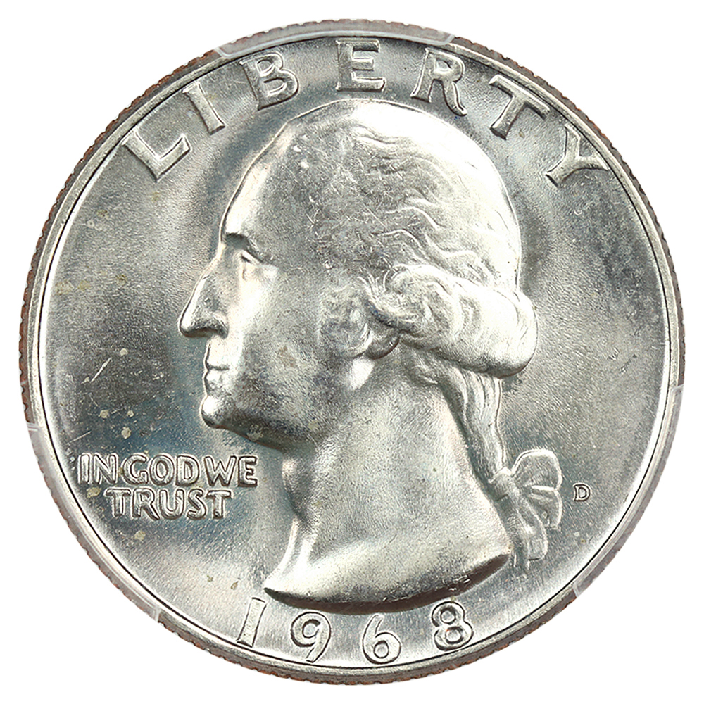 1968-D 25c PCGS MS66