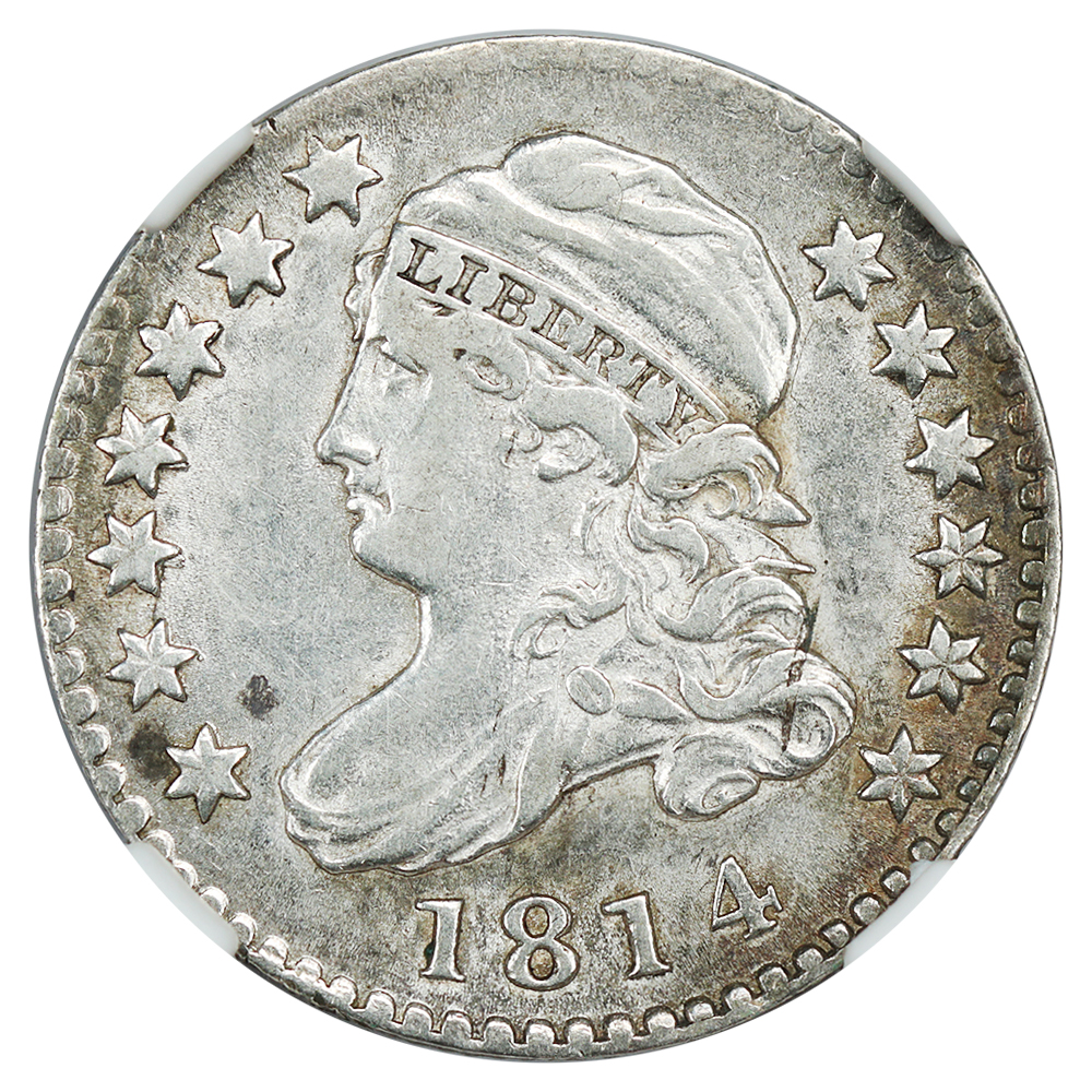 1814 10c NGC AU55