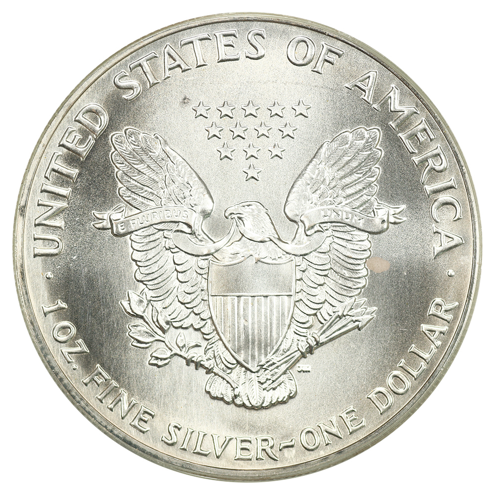 1990 $1  Silver Eagle MS69 thumbnail 4