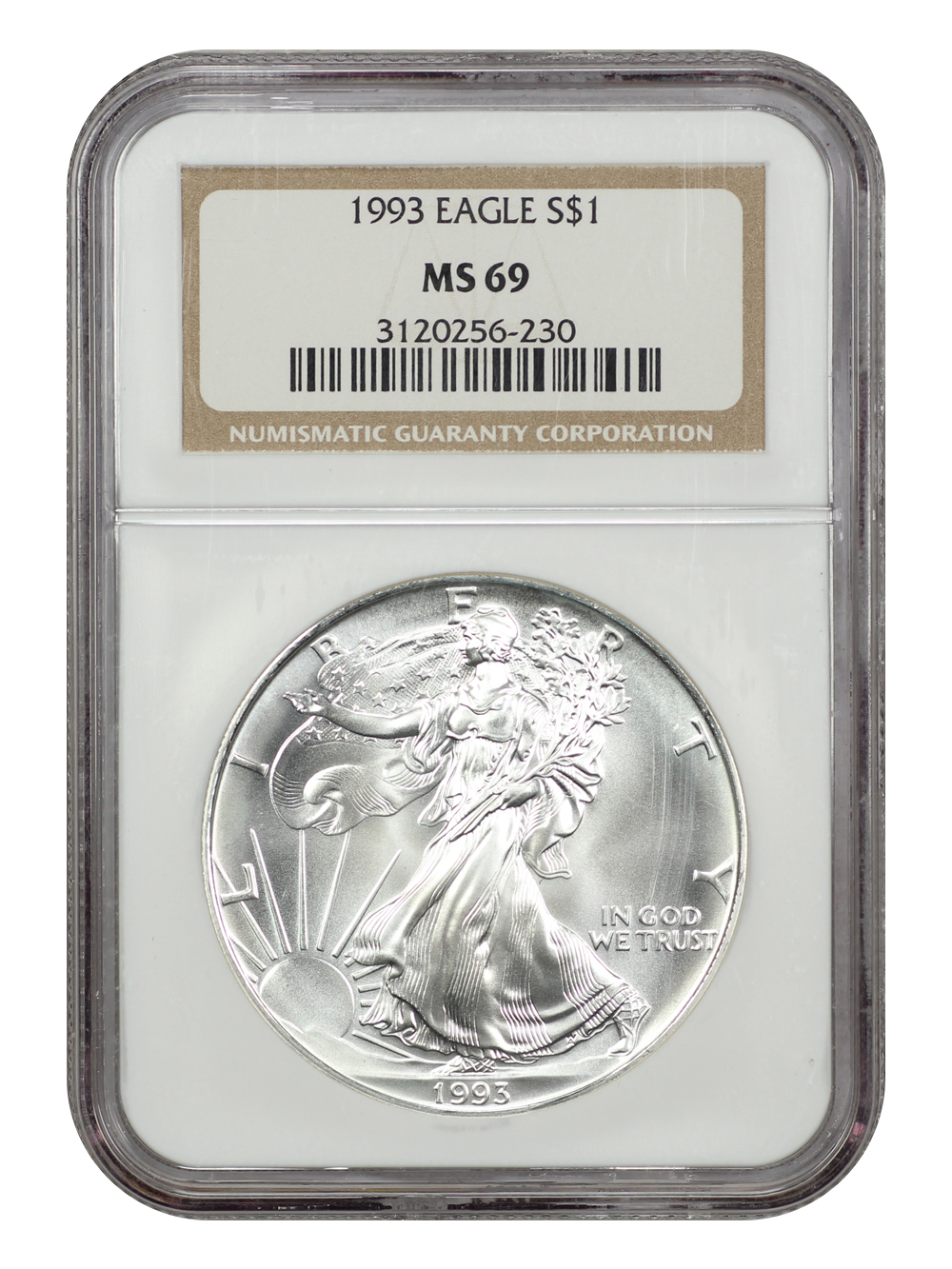 1993 $1  Silver Eagle MS69 thumbnail 6