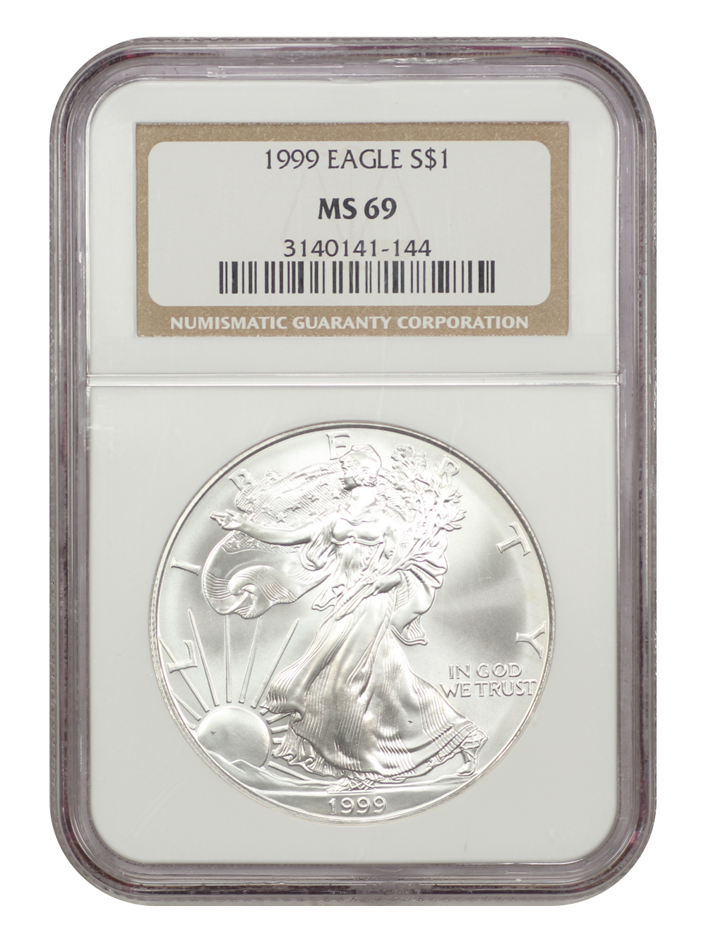 1999 $1  Silver Eagle MS69 CAC thumbnail 7
