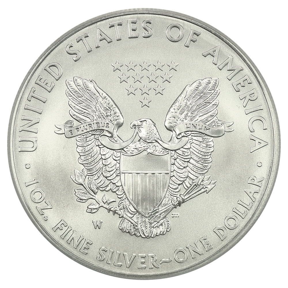 2012-(W) $1  Silver Eagle, Struck at West Point Mint MS70 thumbnail 12