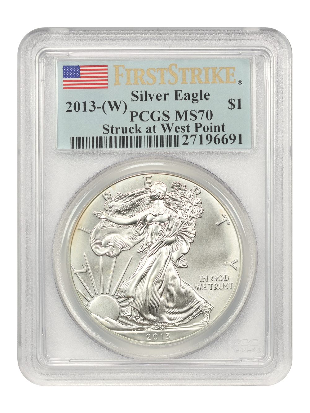 2013-(W) $1  Silver Eagle, Struck at West Point Mint MS66 thumbnail 25