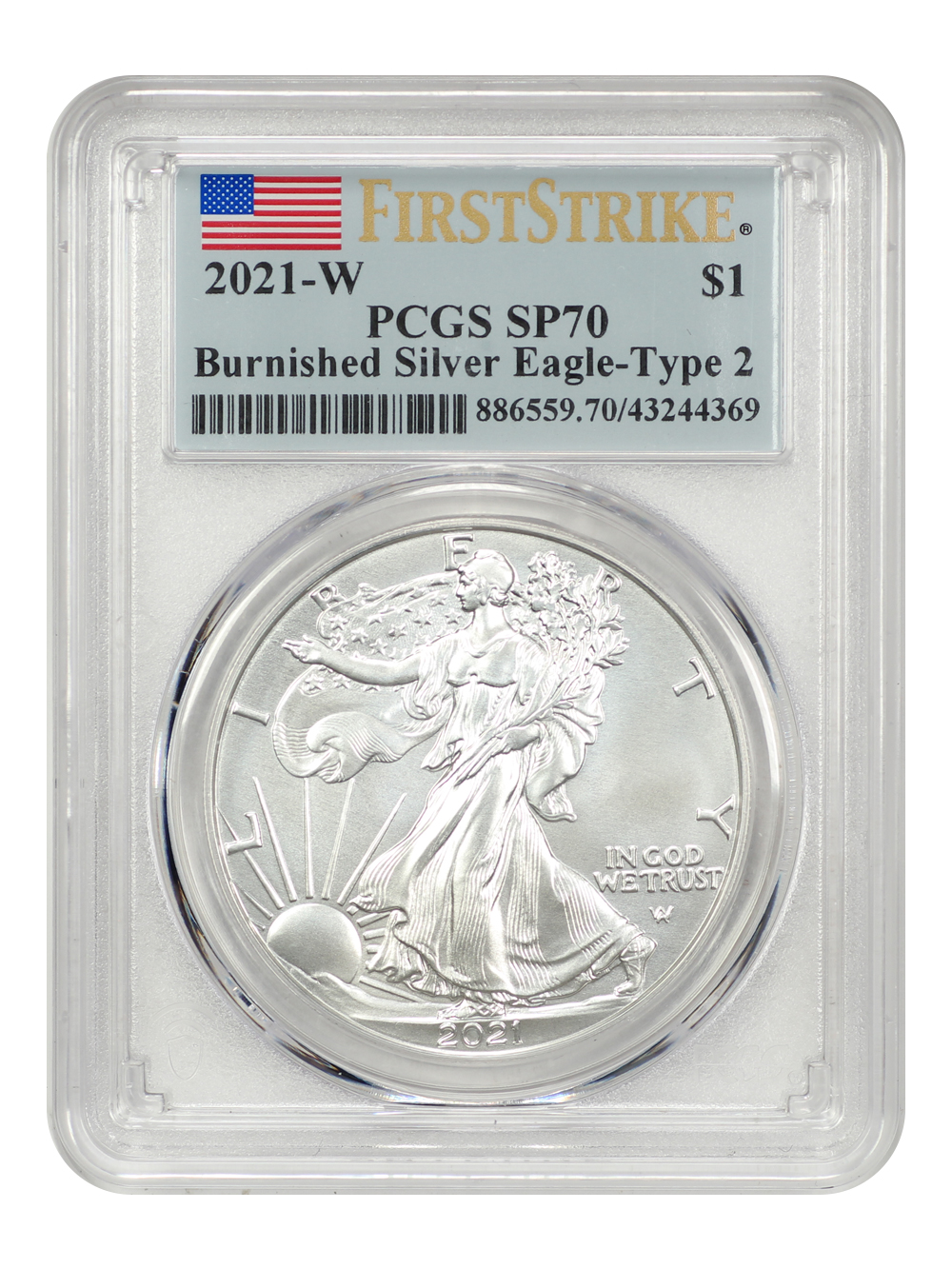 2020-W $1  Silver Eagle, Burnished MS64 thumbnail 26