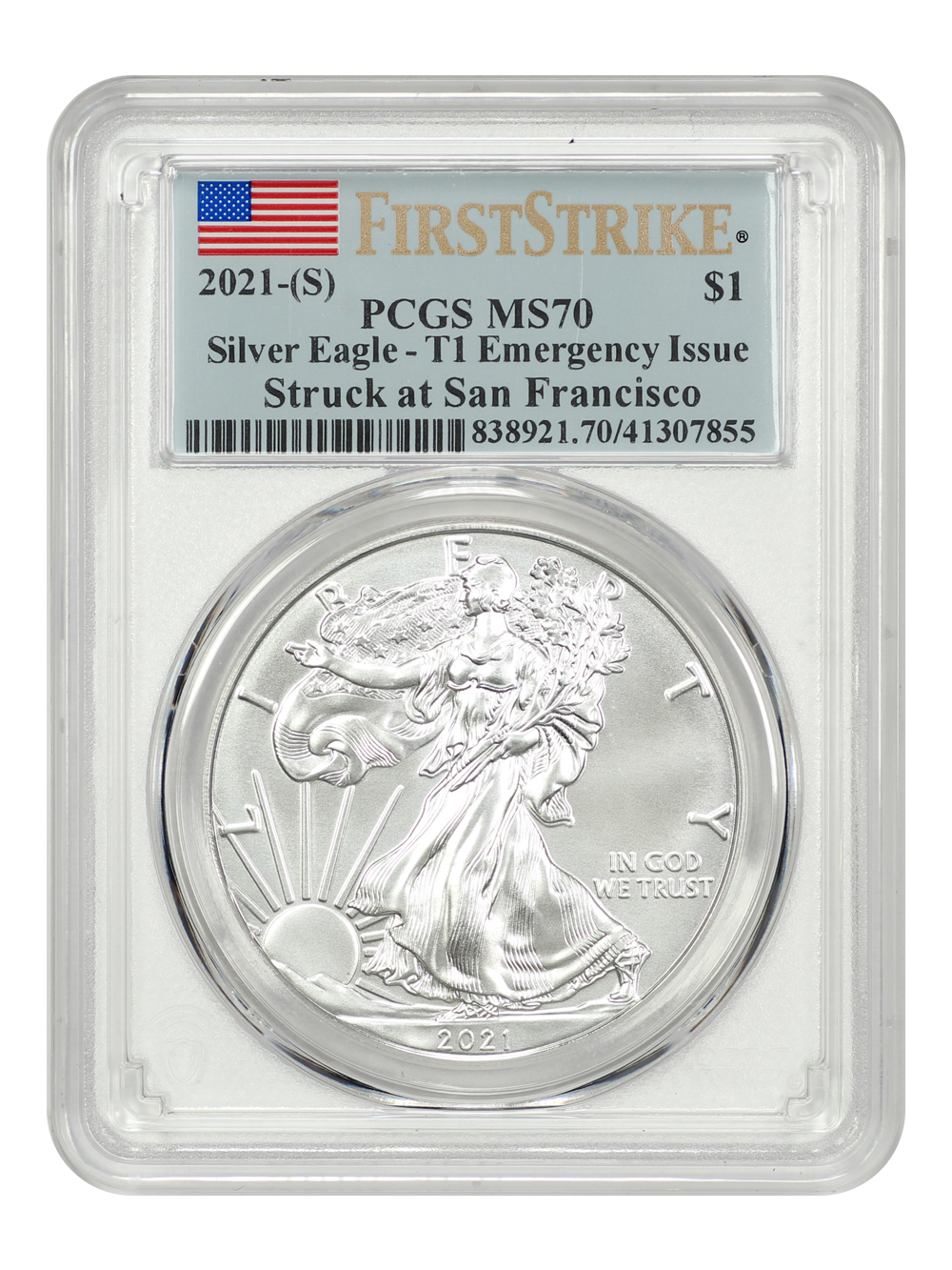 2020-(W) $1  Silver Eagle, Struck at West Point Mint MS66 thumbnail 24