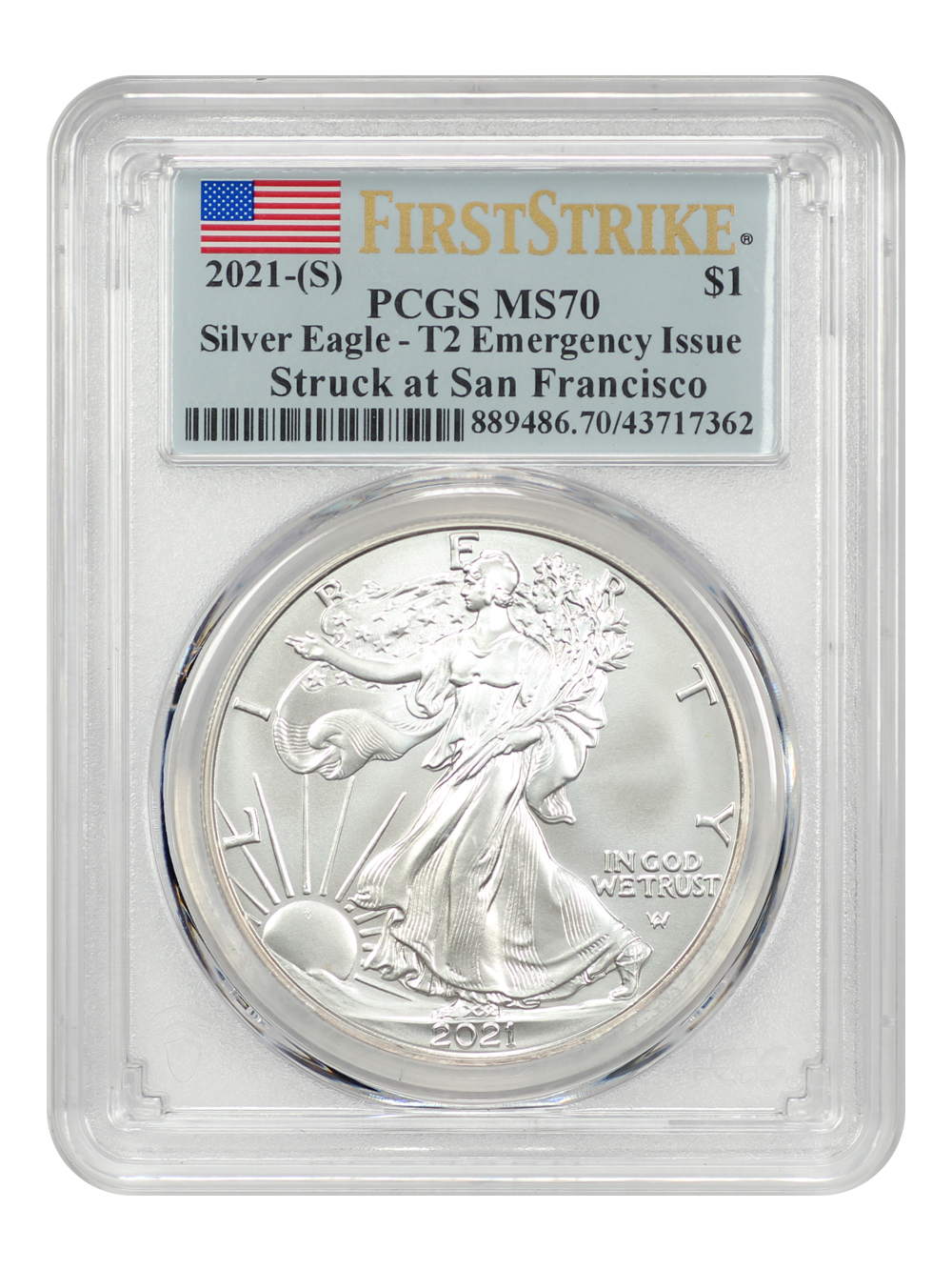 2020-(W) $1  Silver Eagle, Struck at West Point Mint MS66 thumbnail 20