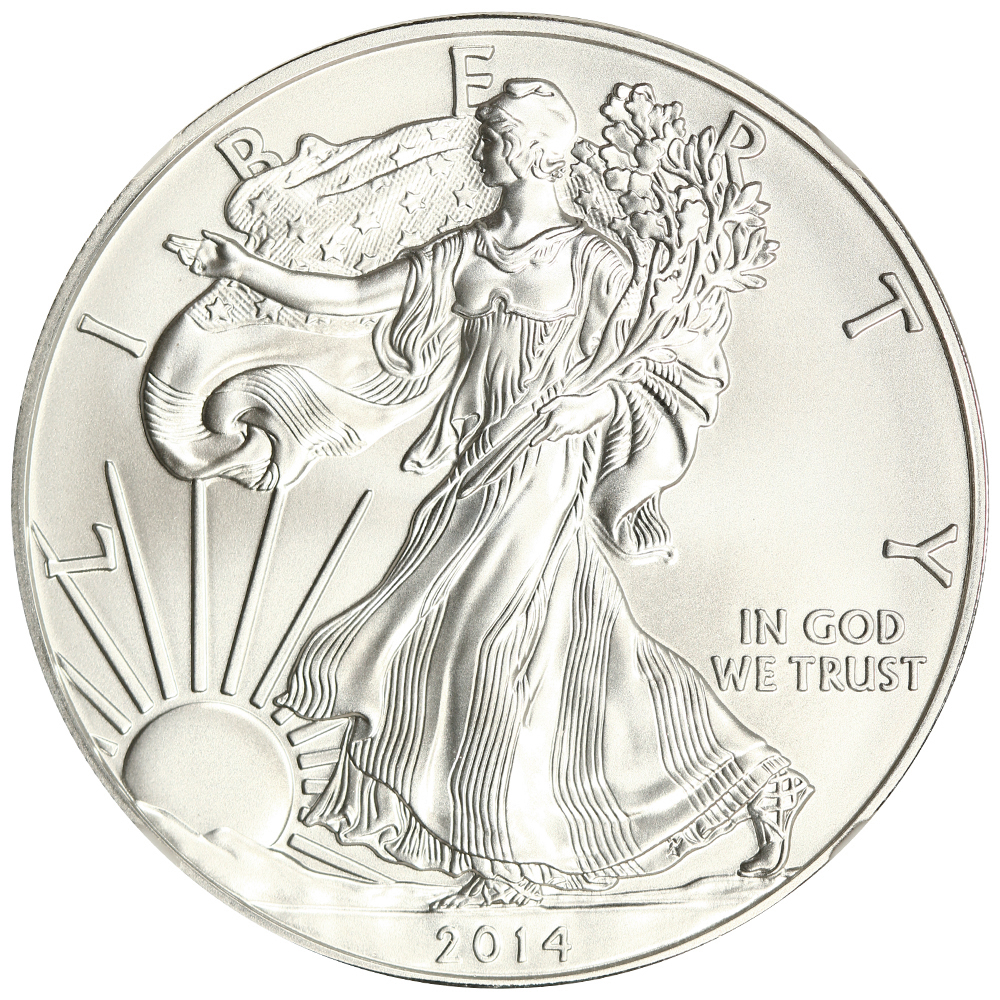 2014-W Silver Eagle $1 NGC MS70 (Burnished)