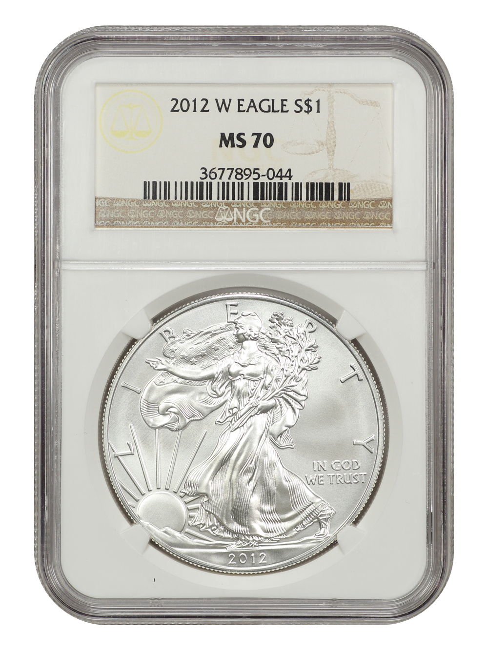 2012-(W) $1  Silver Eagle, Struck at West Point Mint MS70 thumbnail 21
