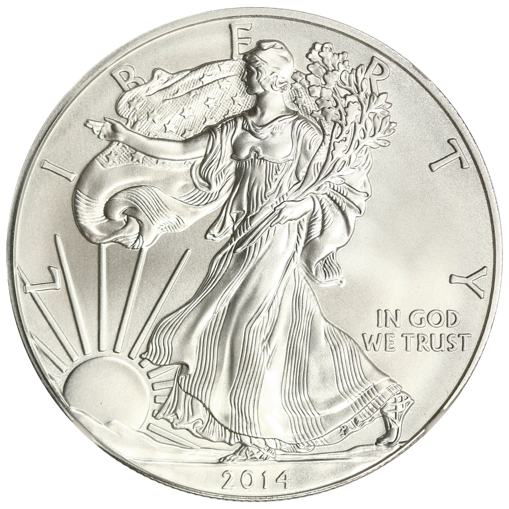 2014-W Silver Eagle $1 NGC MS70 (Burnished)