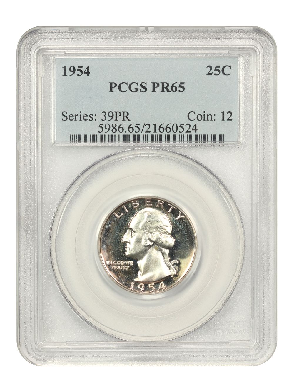 1954 25c PR65 CAC thumbnail 3