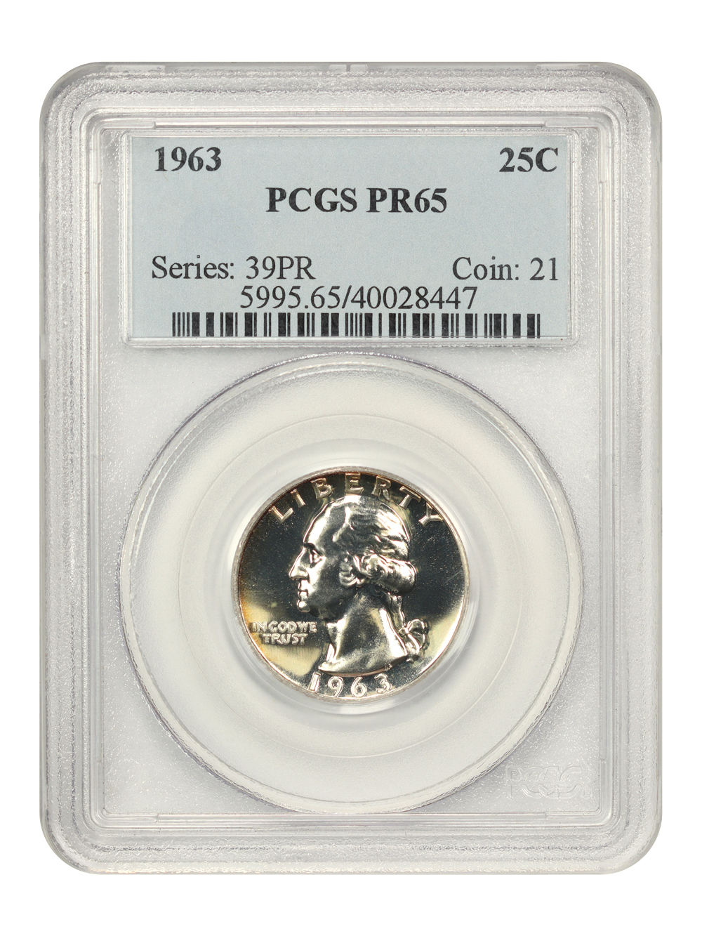 1963 25c PR65 thumbnail 3