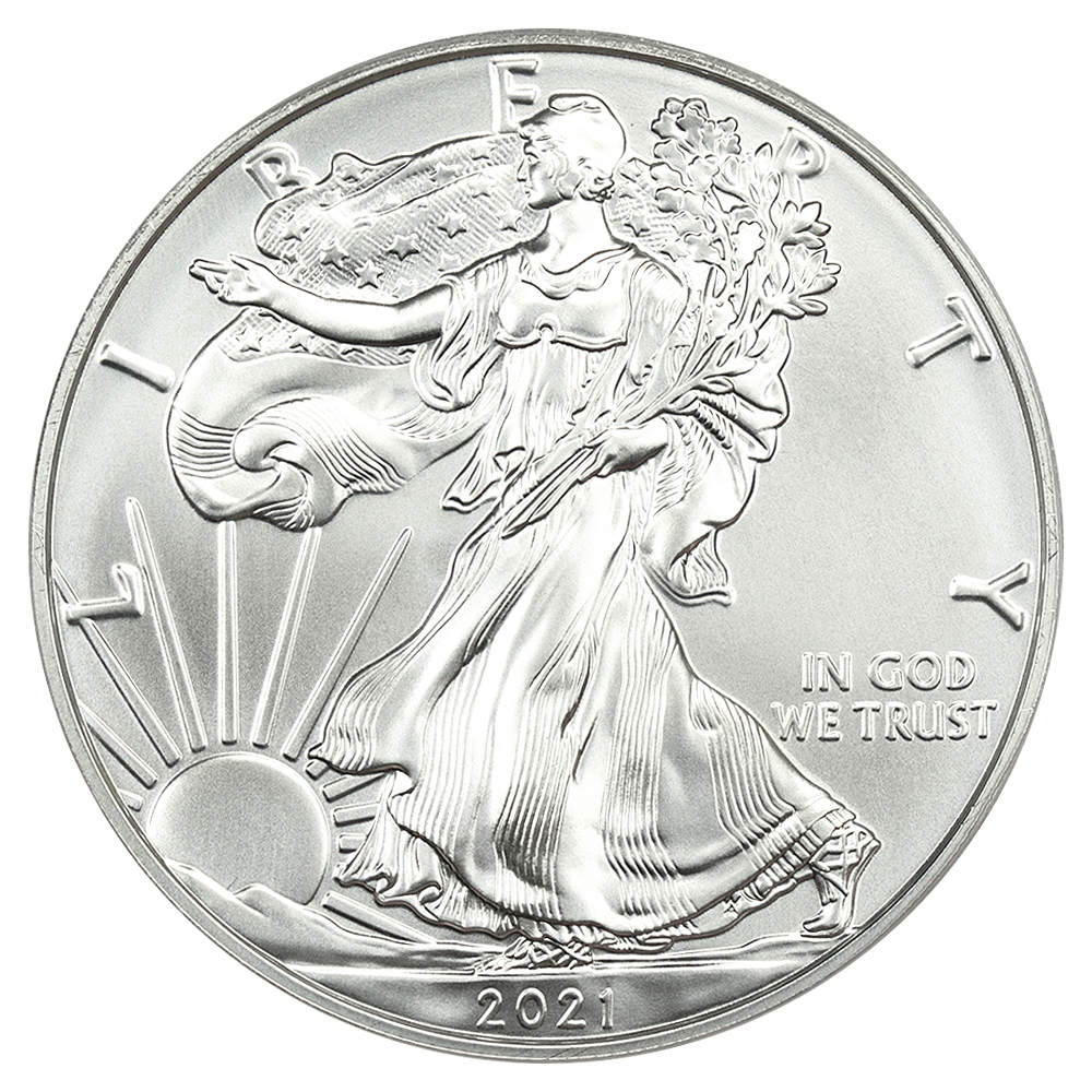 2021-(P) Silver Eagle $1 PCGS MS70 (Type 1 Emergency Issue First Day of Issue)