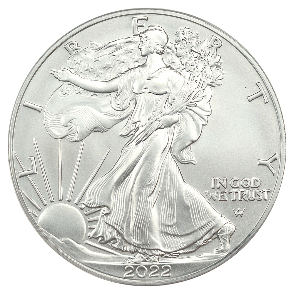 2022-W Silver Eagle $1 PCGS SP70 (Burnished First Day of Issue)