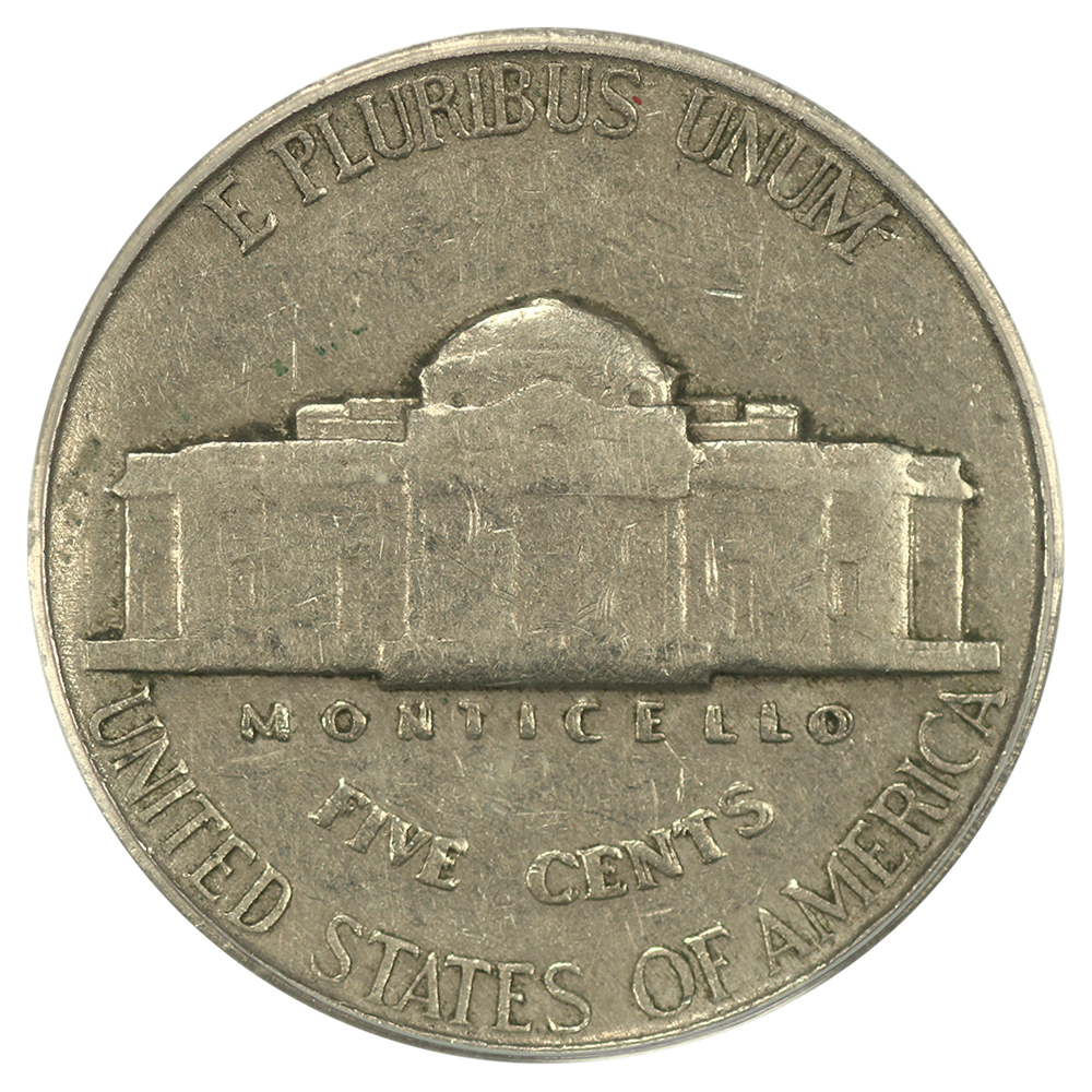 1939 5c Reverse of 1940, Doubled Monticello VF20 thumbnail 2