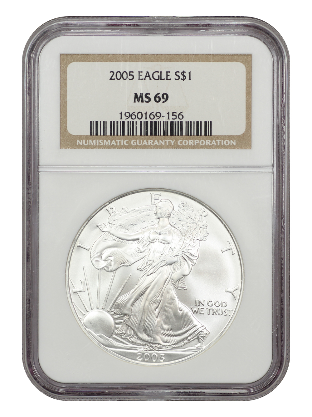2005 $1  Silver Eagle MS69 CAC thumbnail 5