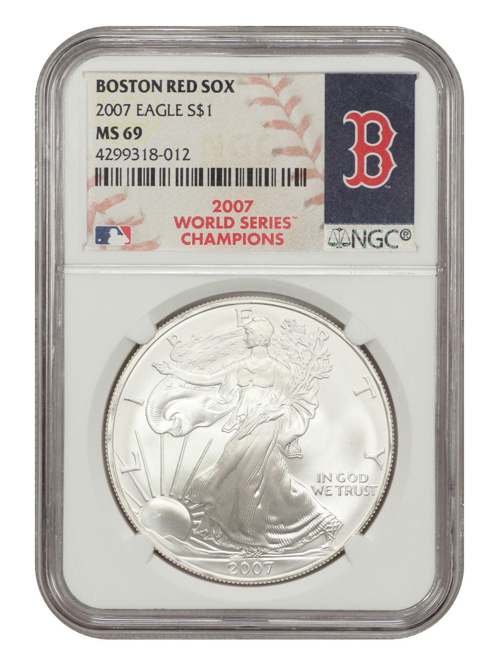 2007 $1  Silver Eagle MS69 thumbnail 3