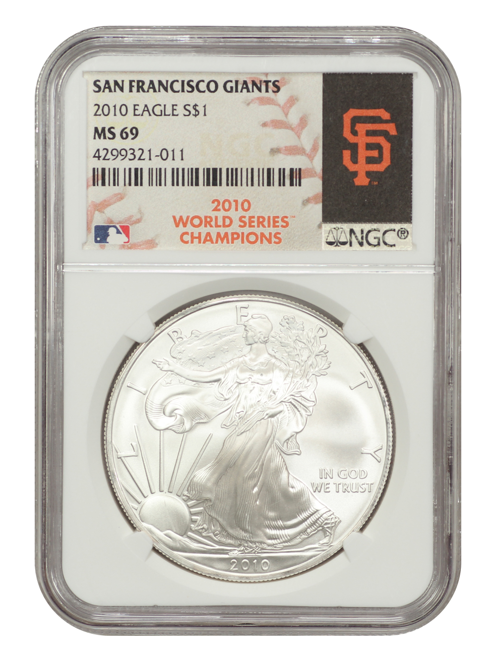 2010 $1  Silver Eagle MS63 thumbnail 8