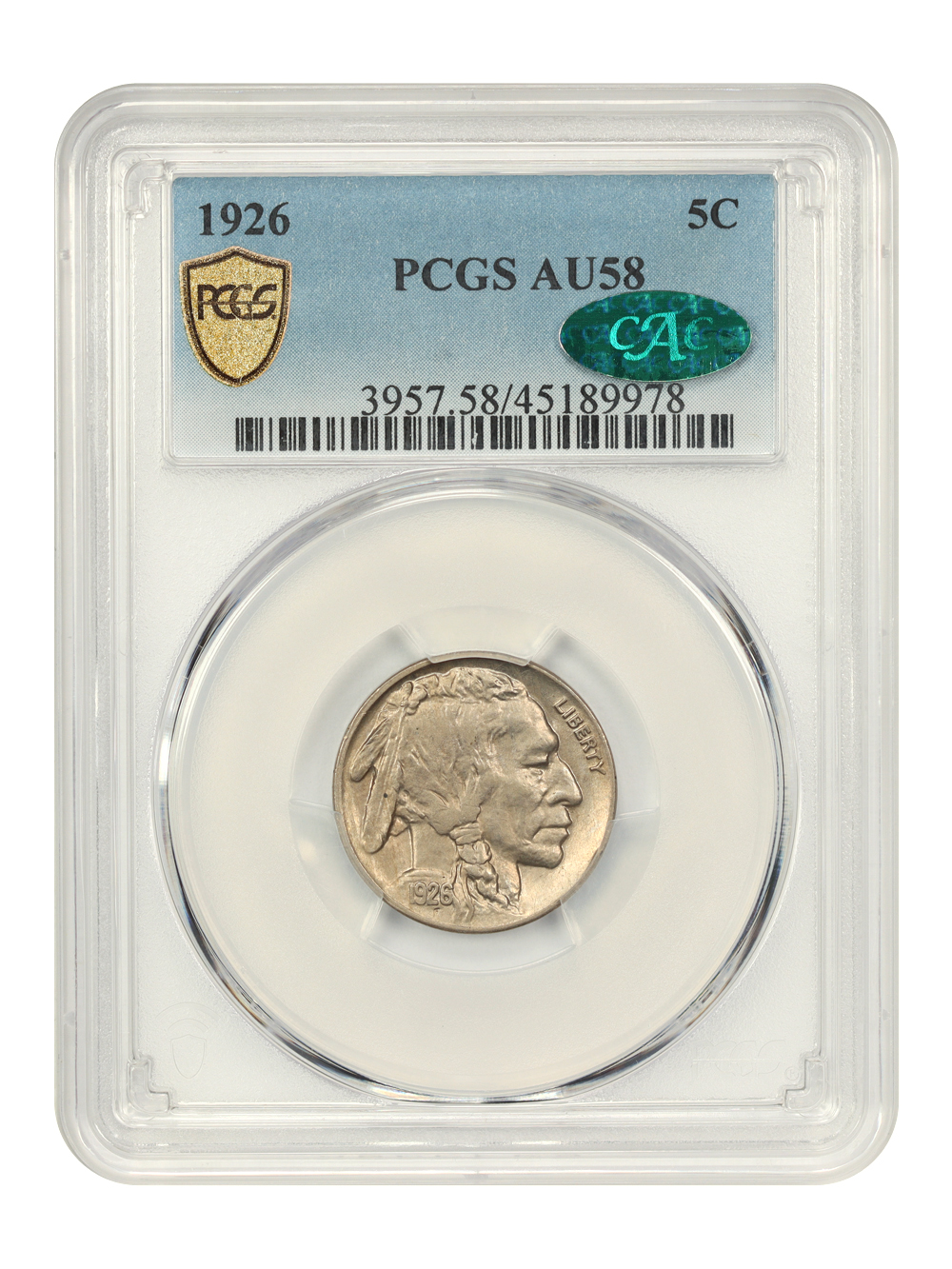 1926 5c VF30 CAC thumbnail 7