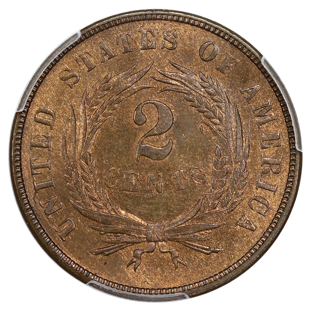 1867 2c MS RB MS65 RB CAC thumbnail 2