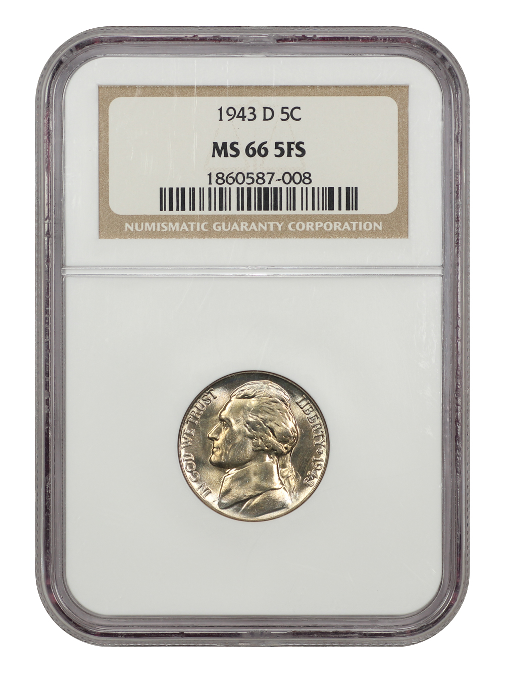 1943-D 5c Silver MS FS MS66 FS thumbnail 11