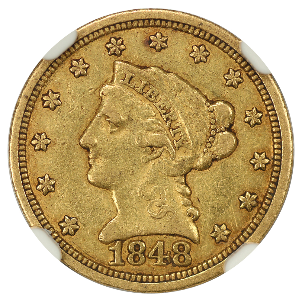 1848-C $2 1/2 NGC XF45