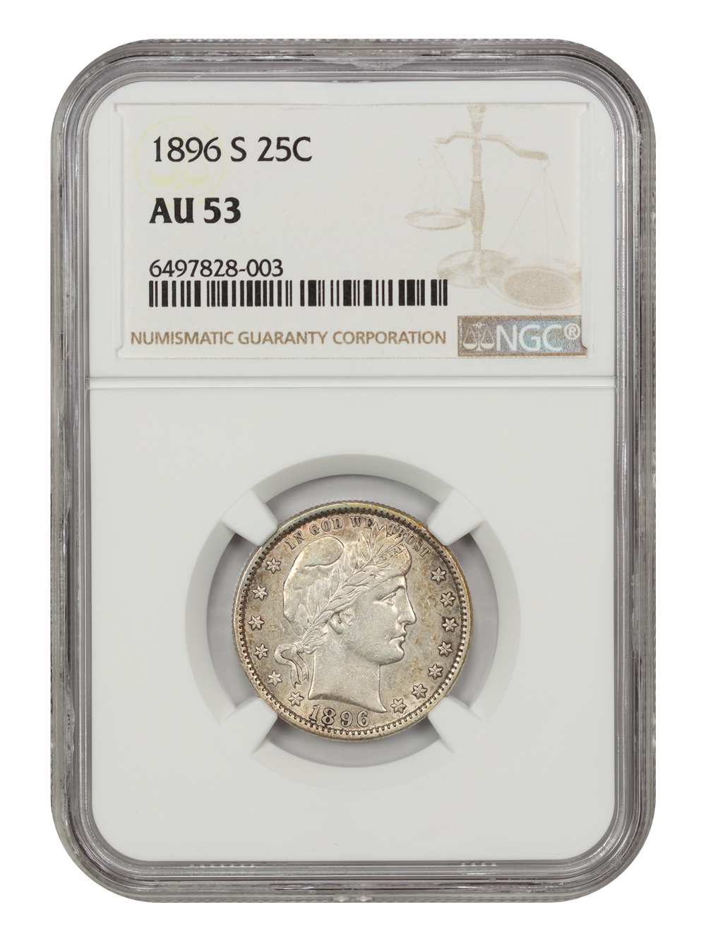 1896-S 25c AU53 thumbnail 3