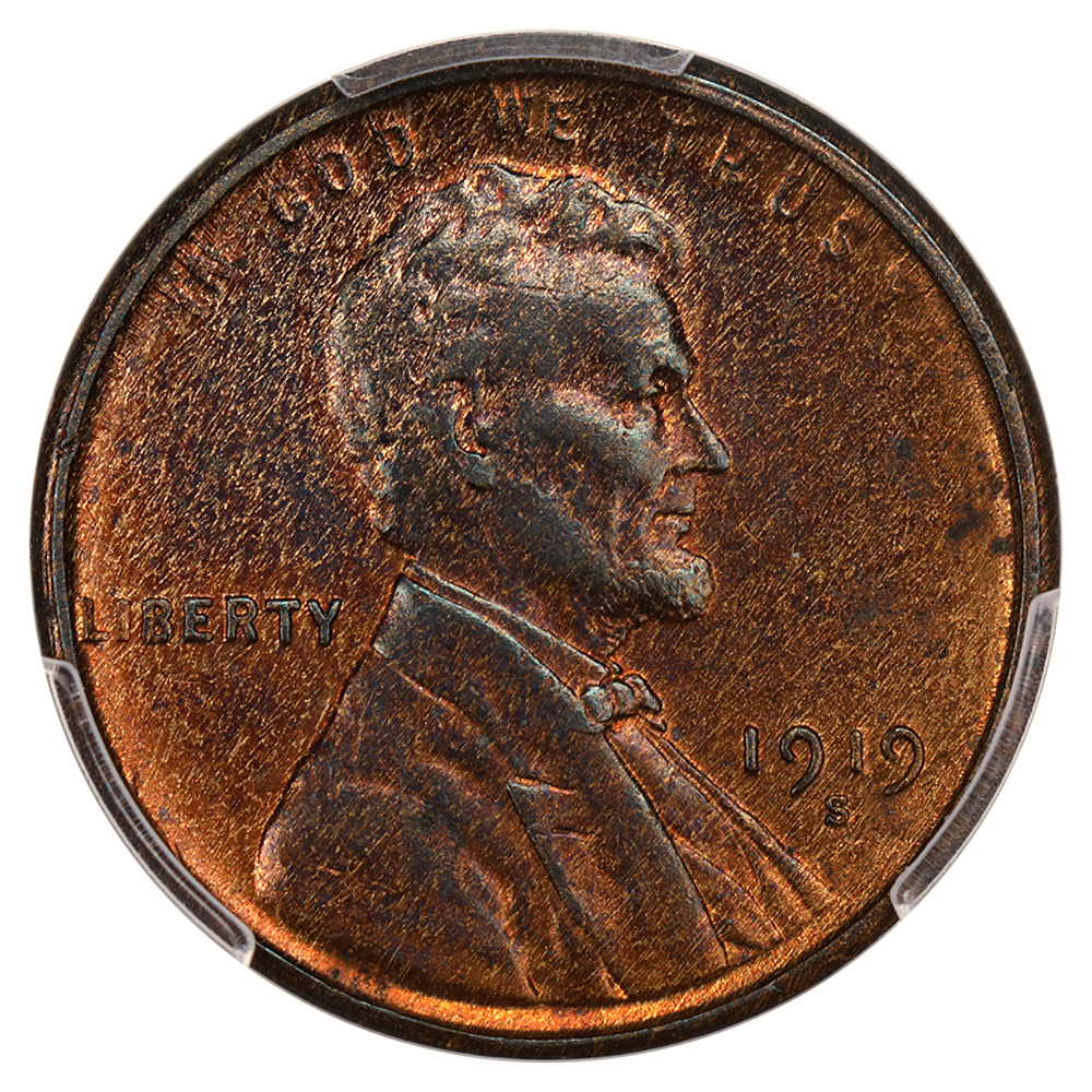 1919-S 1c PCGS AU Detail (Harshly Cleaned)