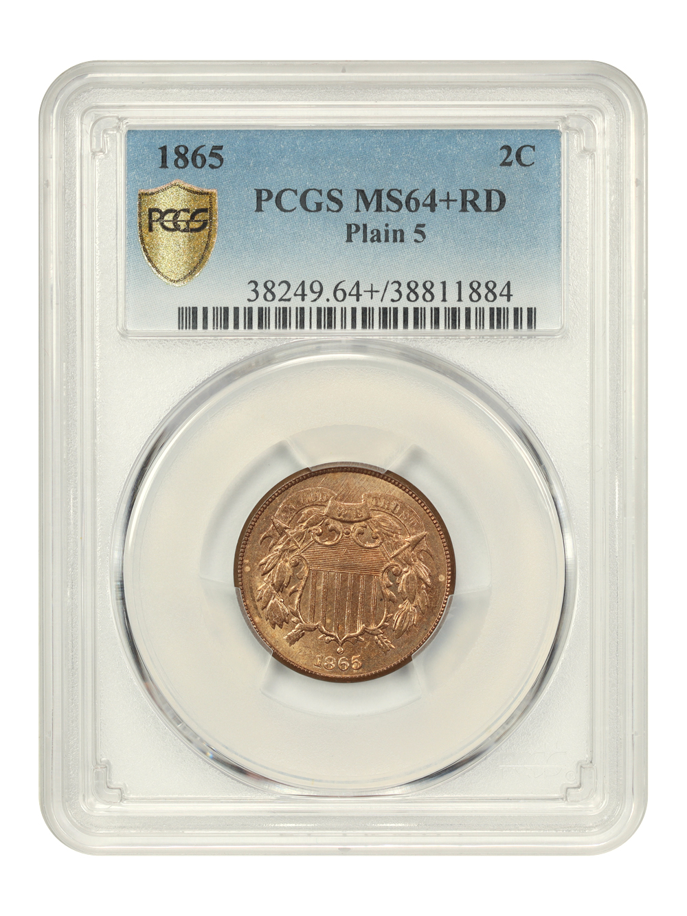 1865 2c MS RD MS61 RD CAC thumbnail 11