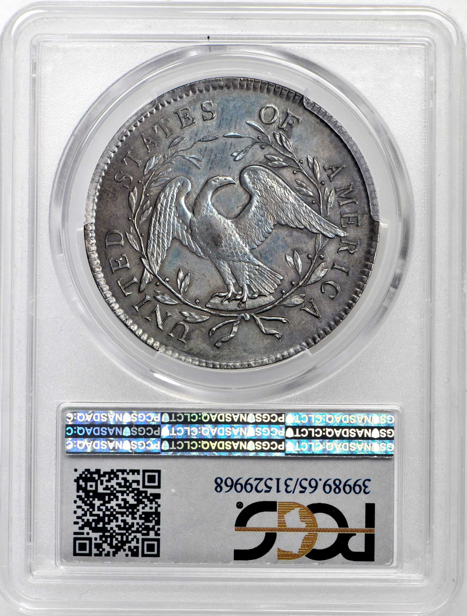 1795 $1  Flowing Hair, 2 Leaves, B-13, BB-24 AG2 thumbnail 10