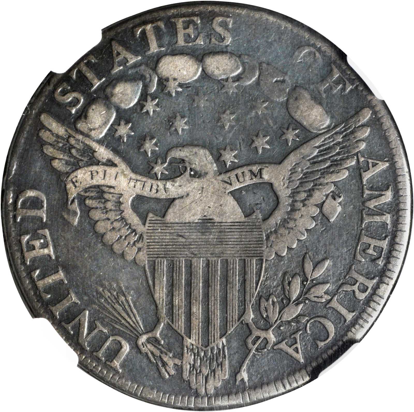 1798 $1  Large Eagle, Pointed 9, Close Date, B-25, BB-123 F15 CAC thumbnail 8