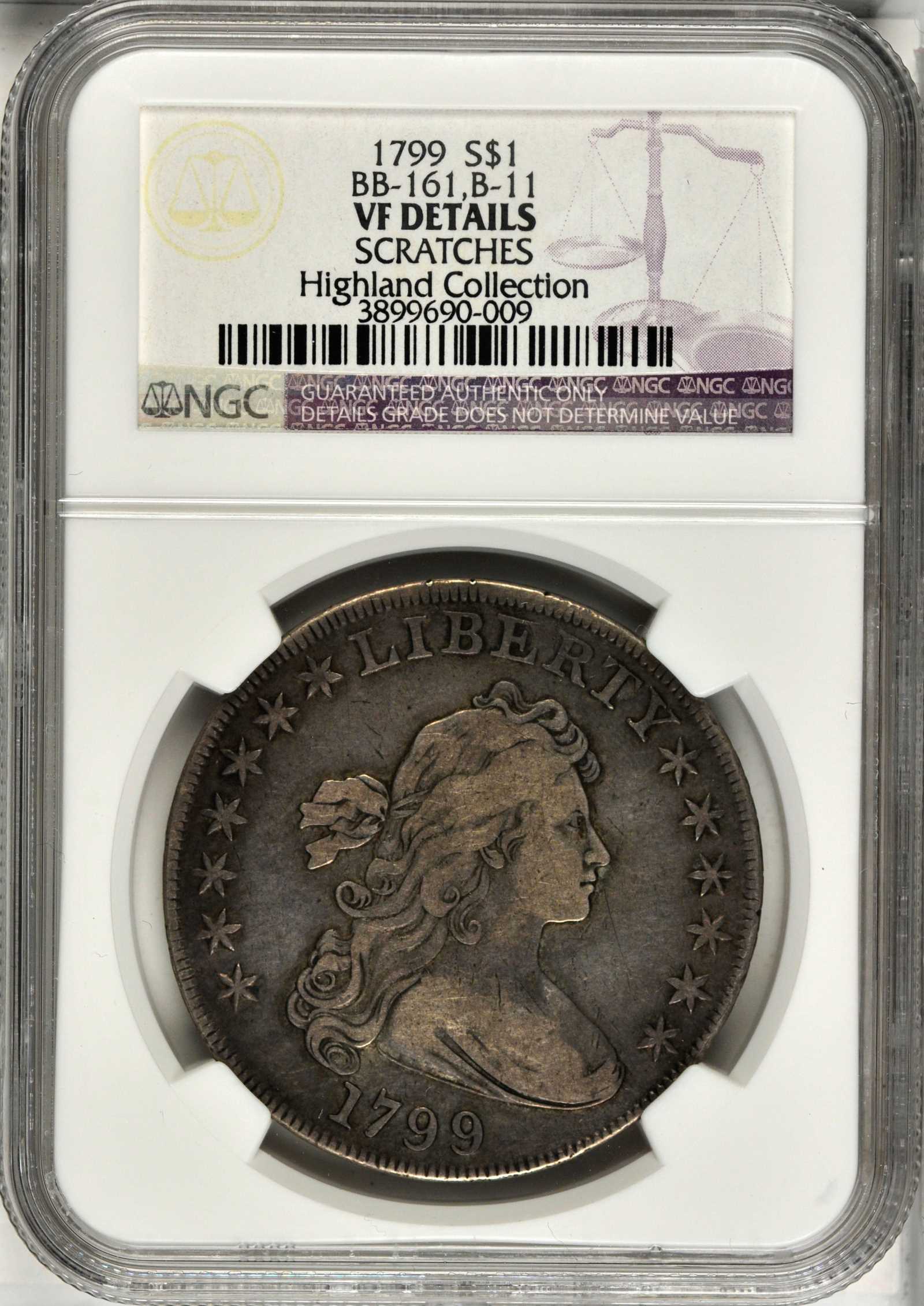 1799 $1  7x6 Stars, B-11, BB-161 G6 CAC thumbnail 17