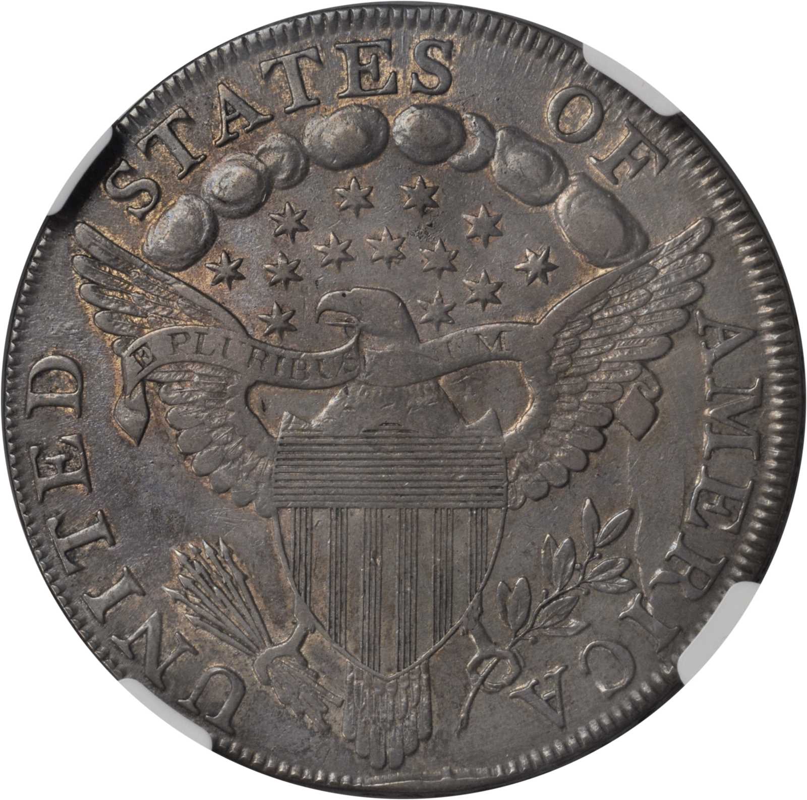 1798 $1  Large Eagle, Pointed 9, Wide Date, B-20, BB-102 XF45 thumbnail 11