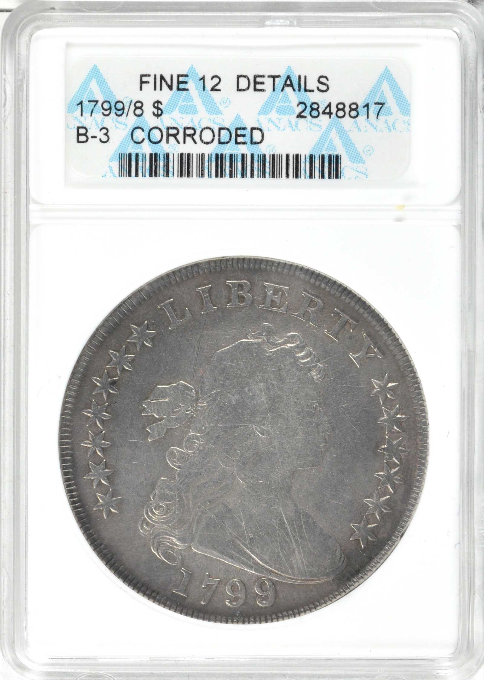 1799/8 $1  15 Stars Reverse, B-3, BB-141 VF20 thumbnail 14