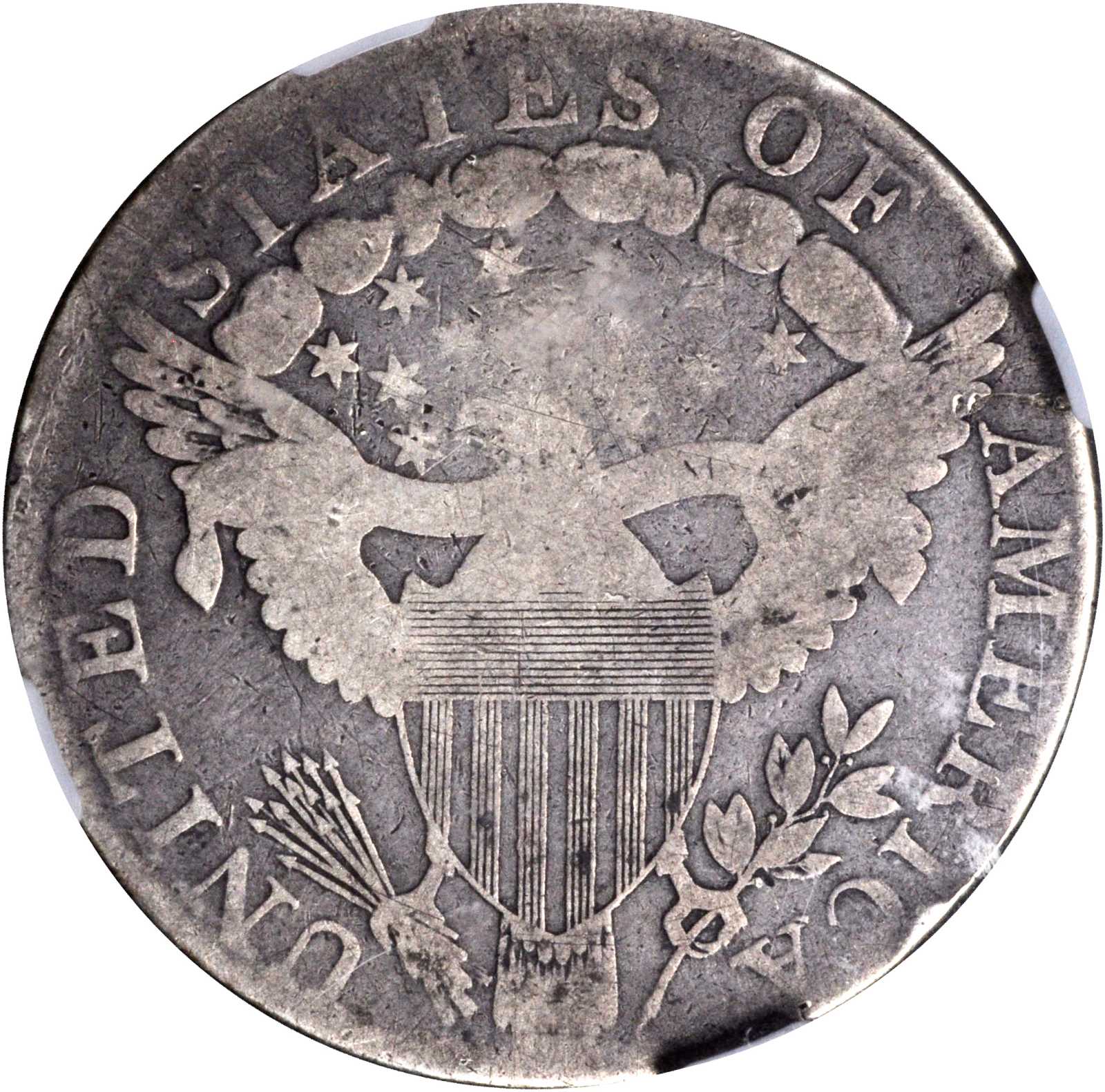 1798 $1  Large Eagle, Pointed 9, Wide Date G4 thumbnail 4