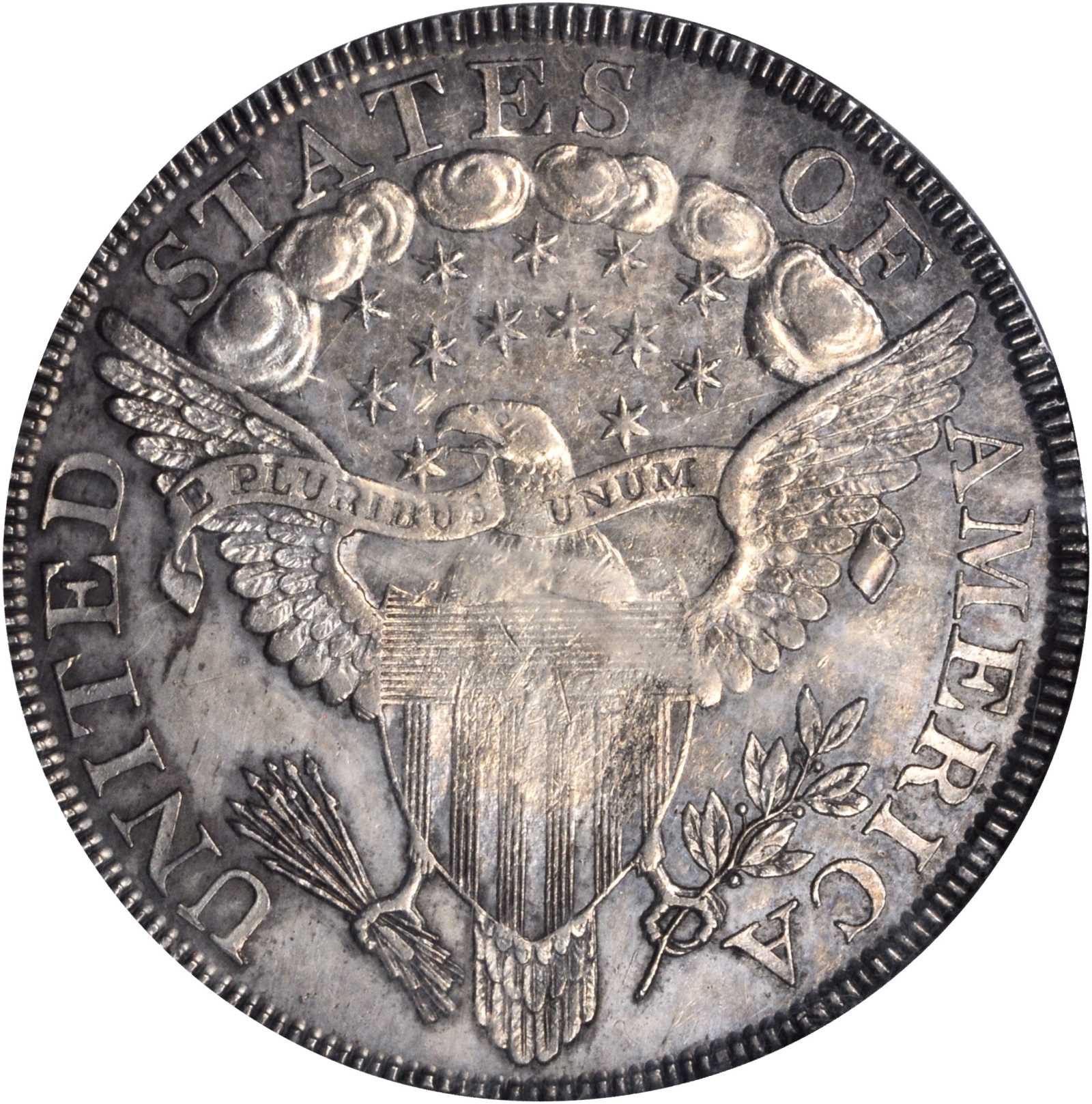 1799 $1  Irregular Date, 15 Stars AU58 thumbnail 2