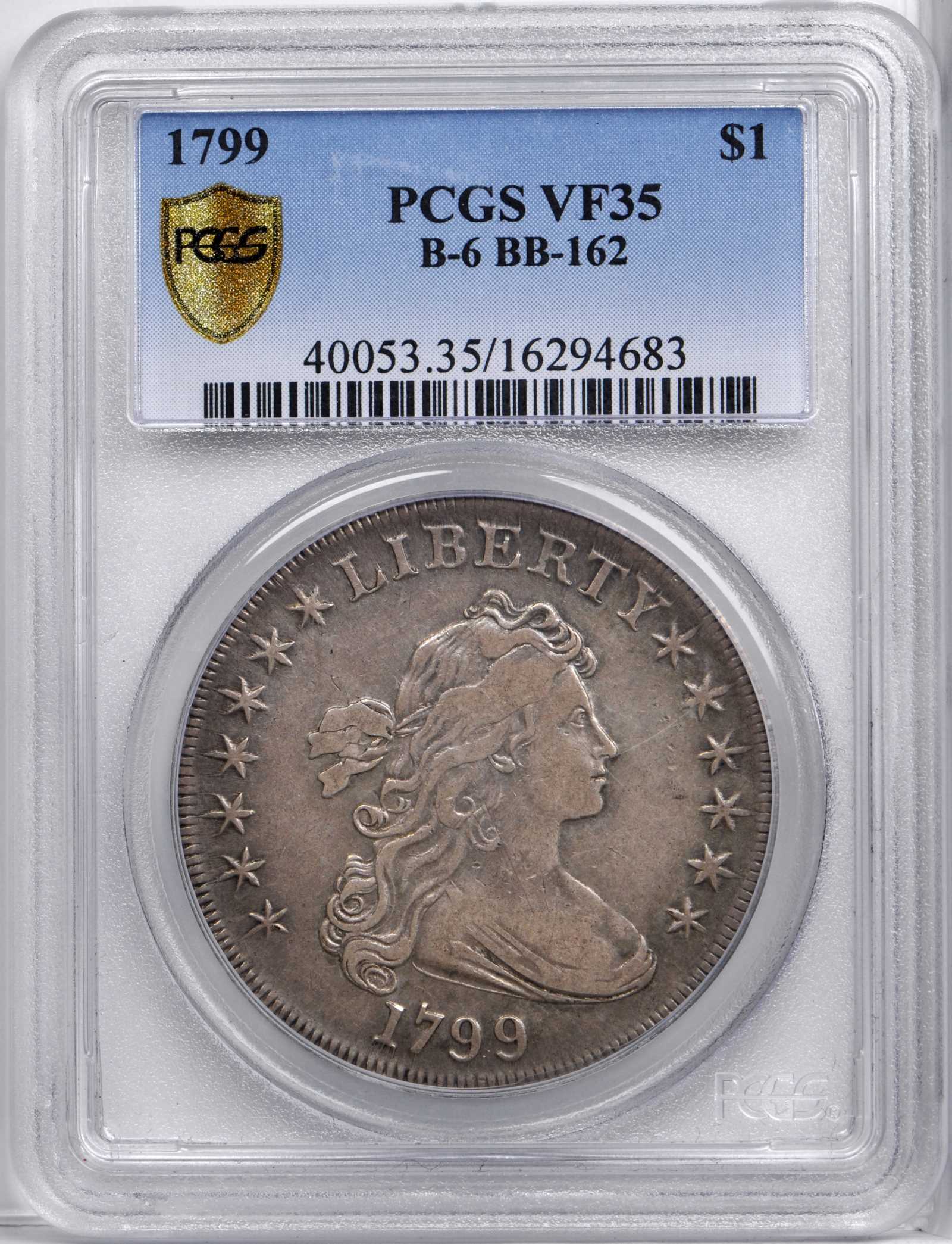 1799 $1  7x6 Stars, B-6, BB-162 VF35 thumbnail 8
