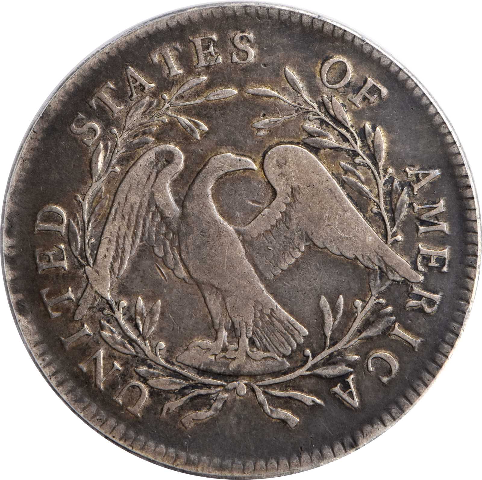 1795 $1  Flowing Hair, 2 Leaves, B-4, BB-14 VF20 CAC thumbnail 4