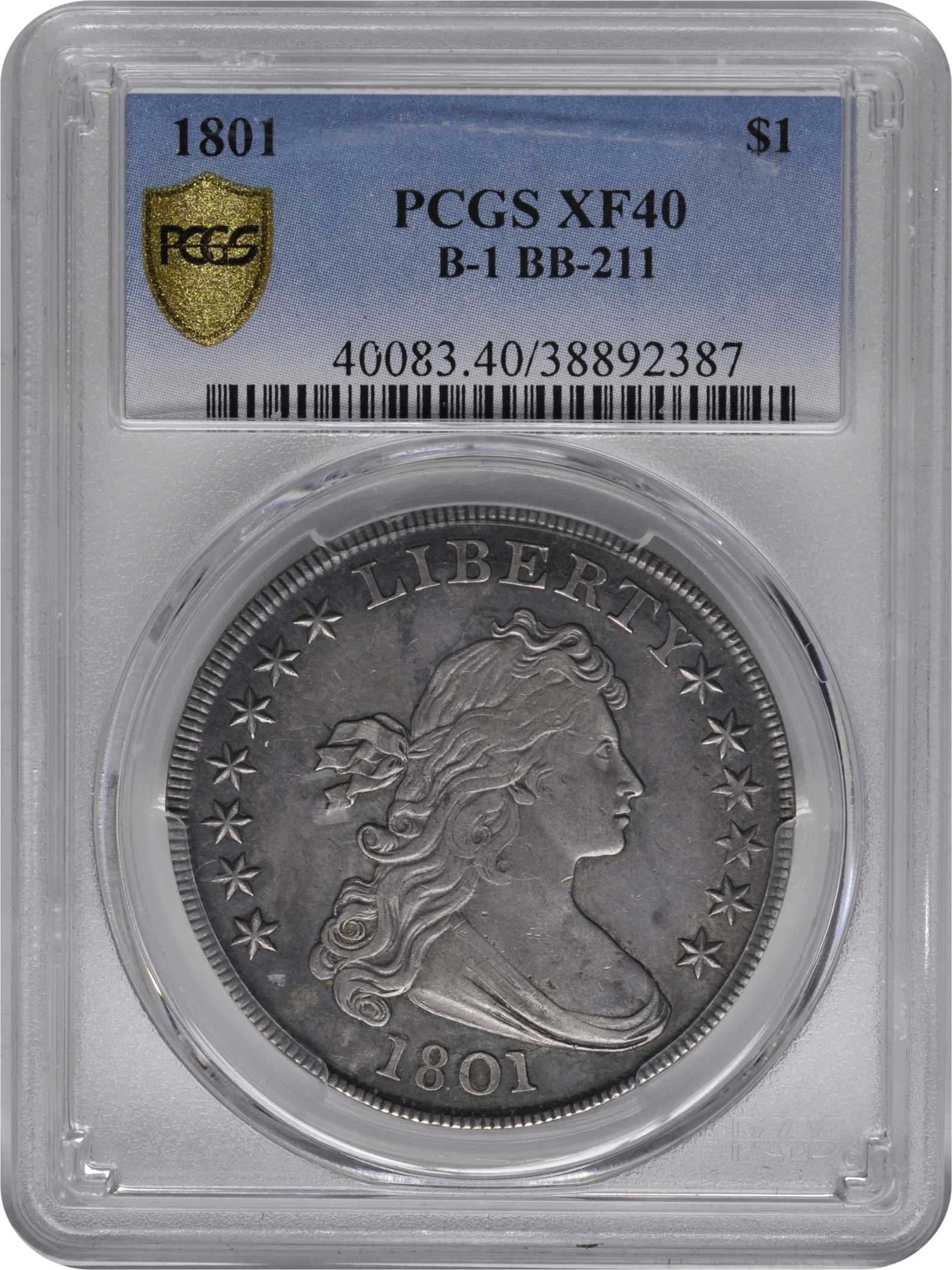 1801 $1  B-1, BB-211 XF40 thumbnail 5