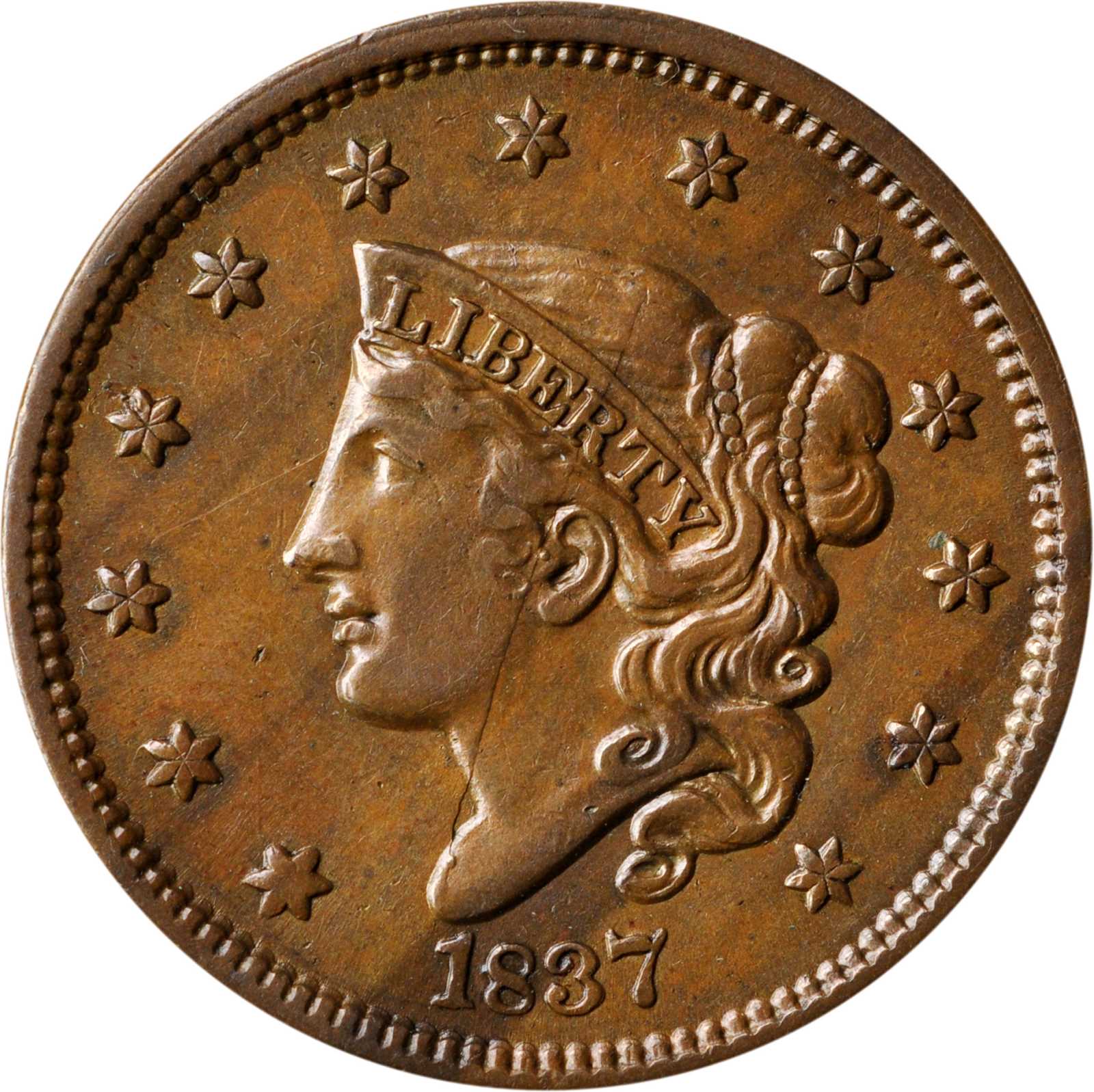 1837 1c Head of 1838, N-9 MS BN F15 BN thumbnail 9