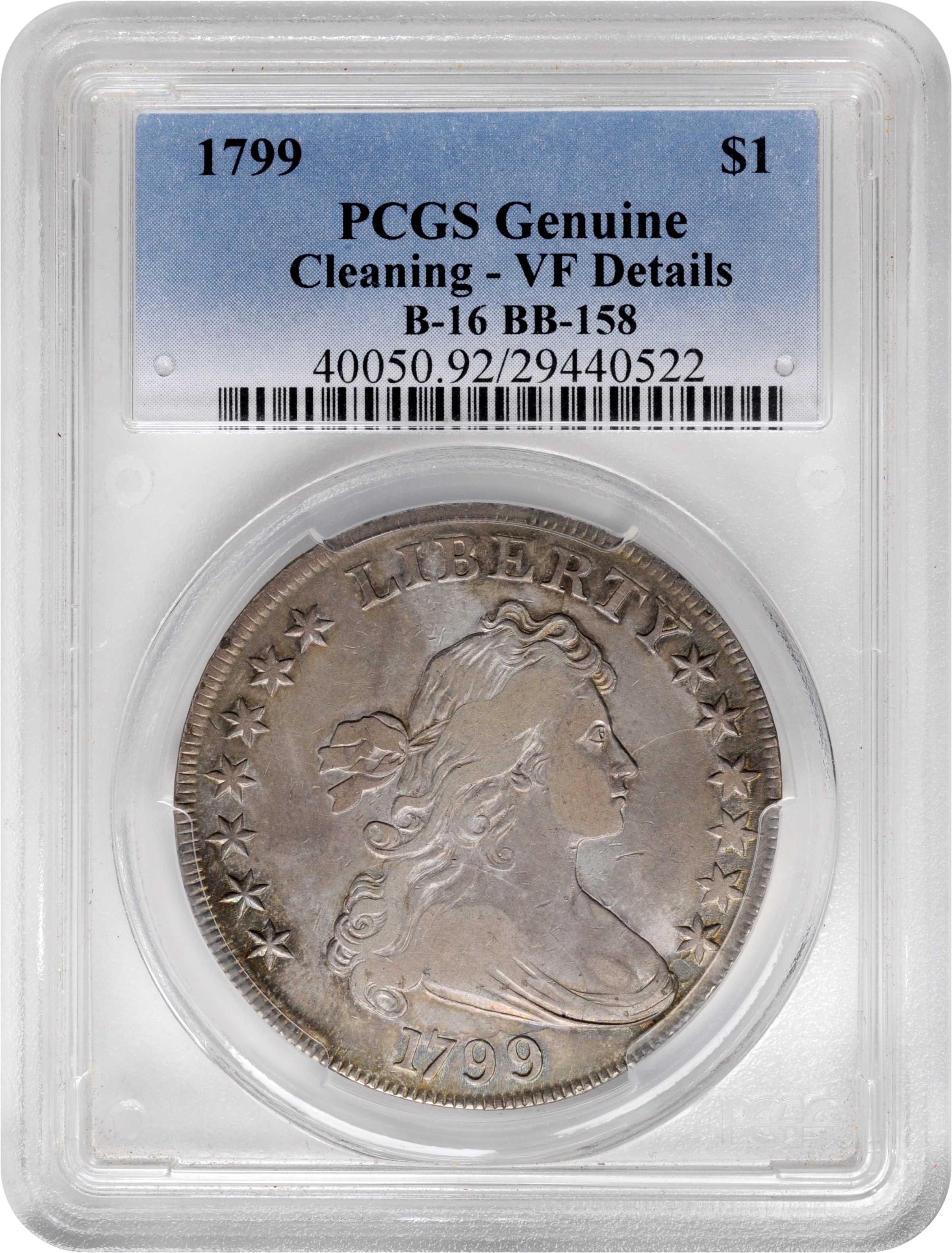 1799 $1  7x6 Stars, B-16, BB-158 AG3 thumbnail 5