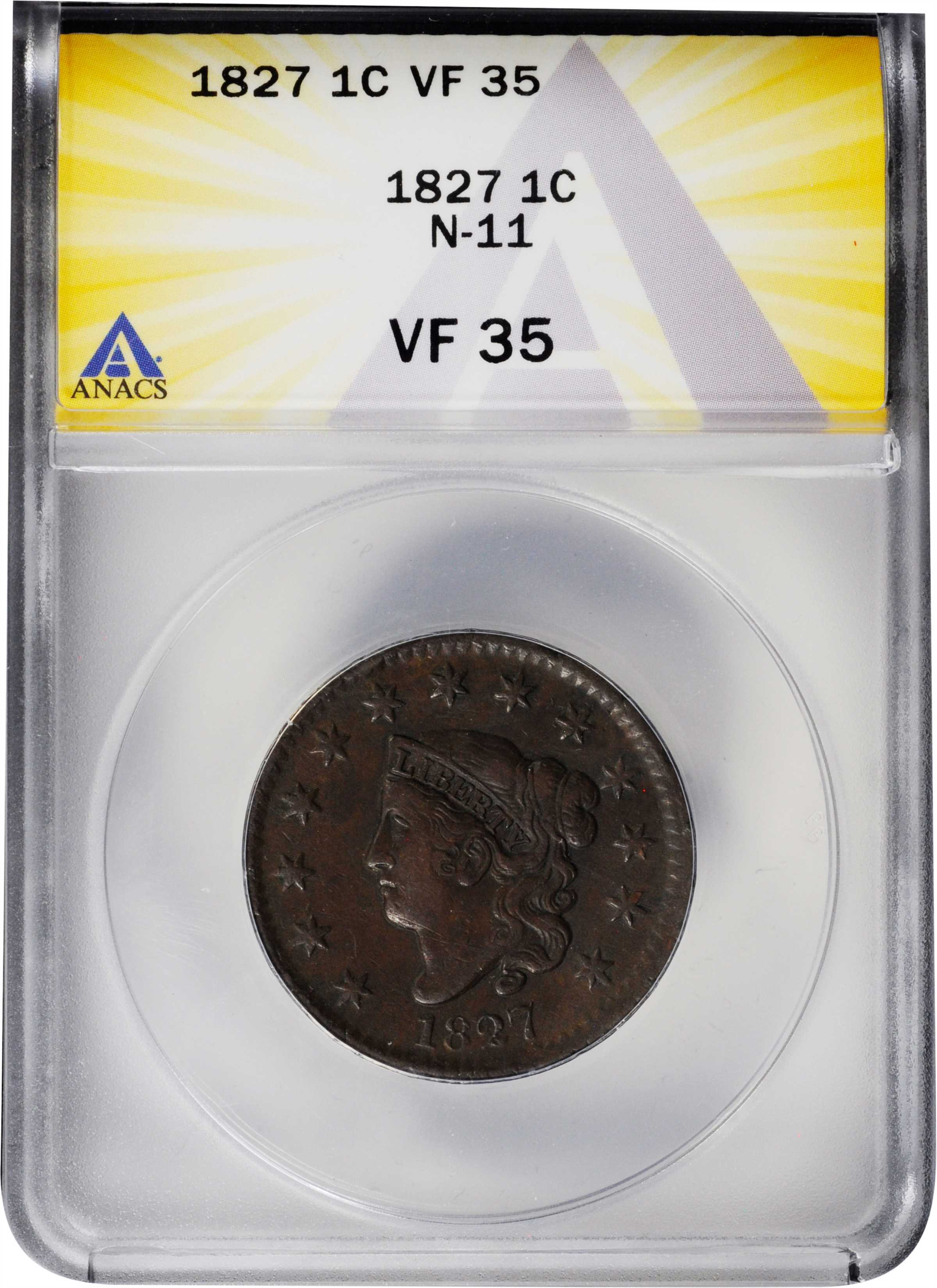 1827 1c N-11 MS BN AG3 BN thumbnail 12