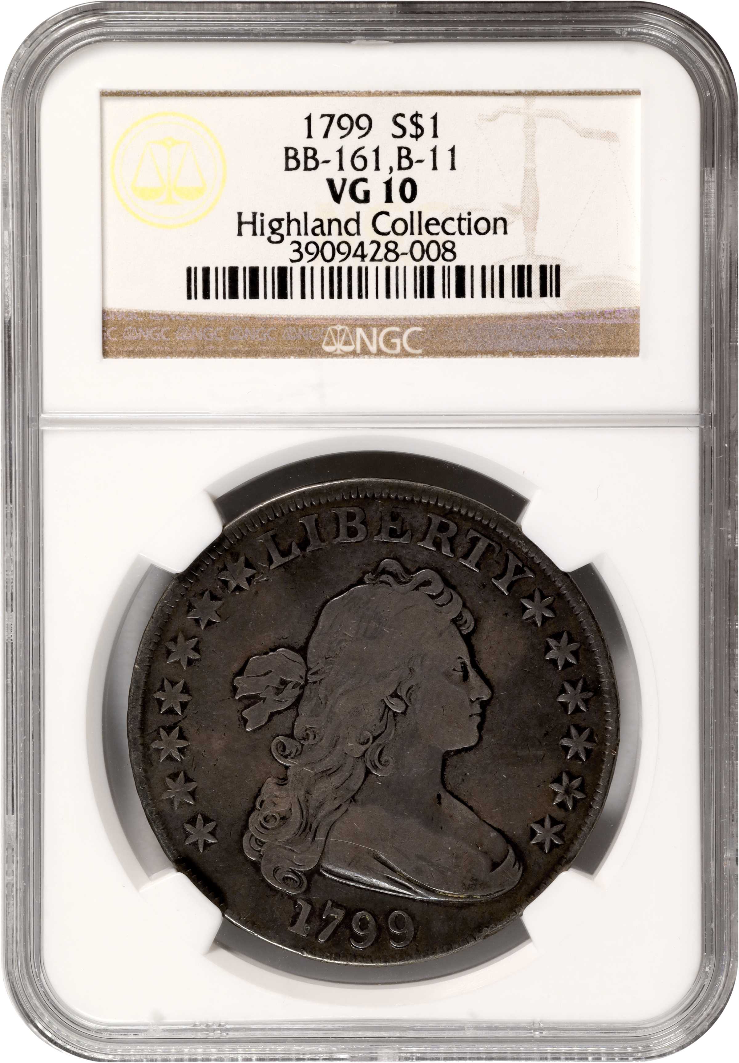 1799 $1  7x6 Stars, B-11, BB-161 VG10 thumbnail 3