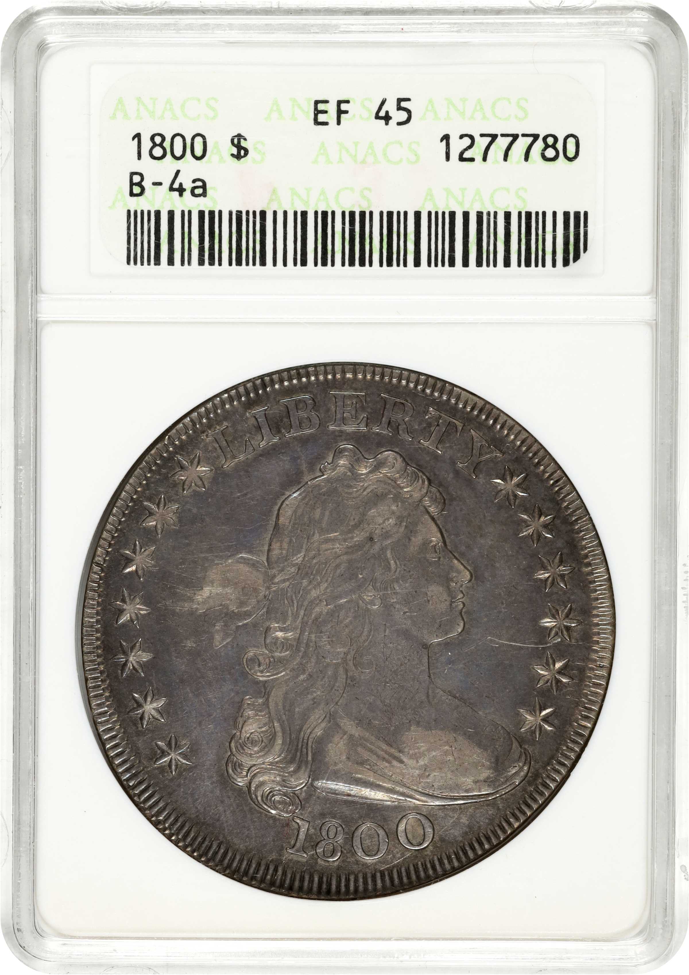 1800 $1  B-4, BB-186 VF35 CAC thumbnail 8