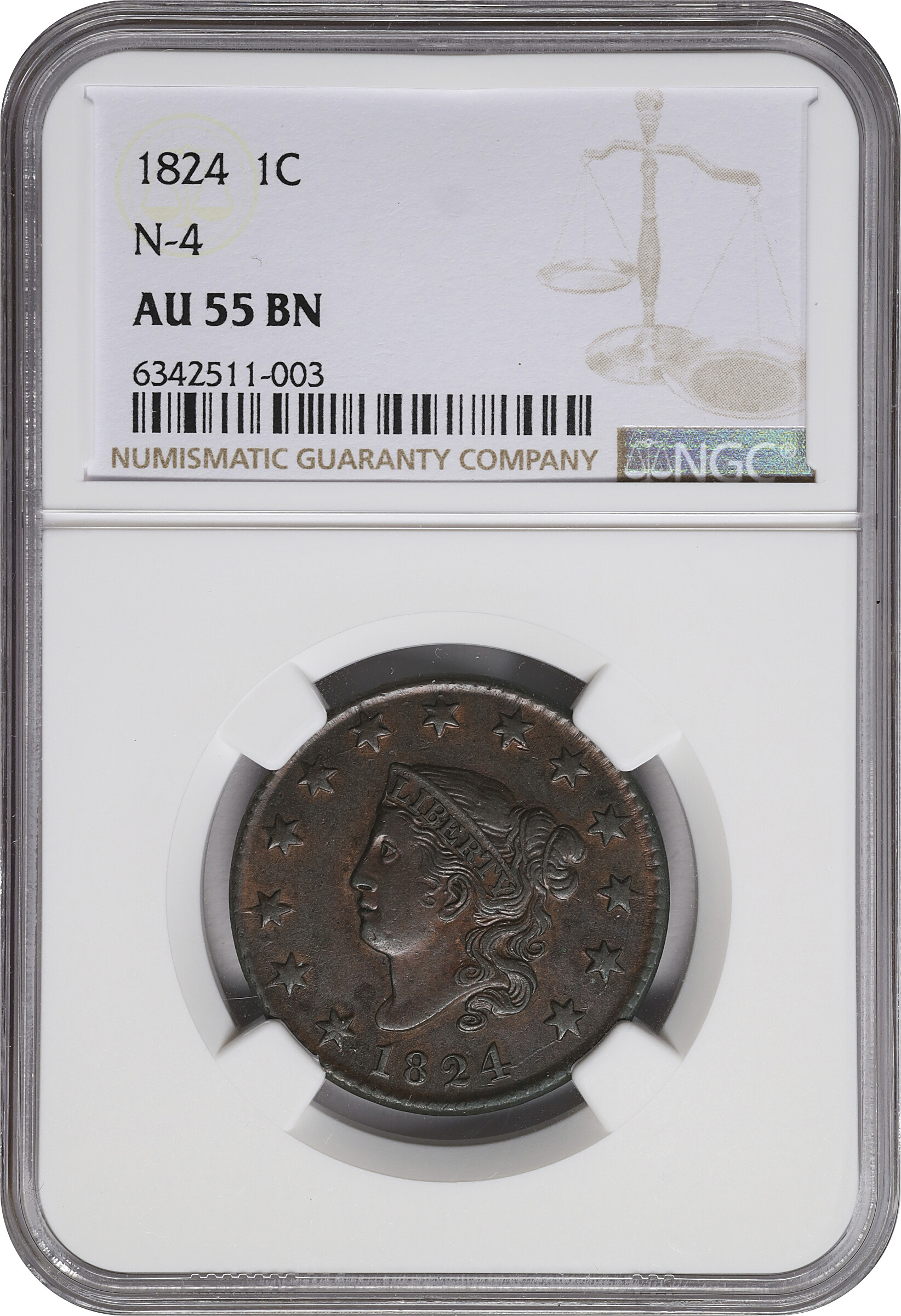 1824 1c N-4 MS BN AG3 BN CAC thumbnail 23