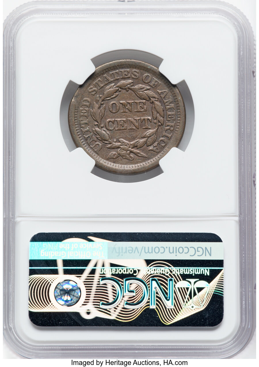 1856 1c Slanted 5 MS BN VG10 BN thumbnail 8