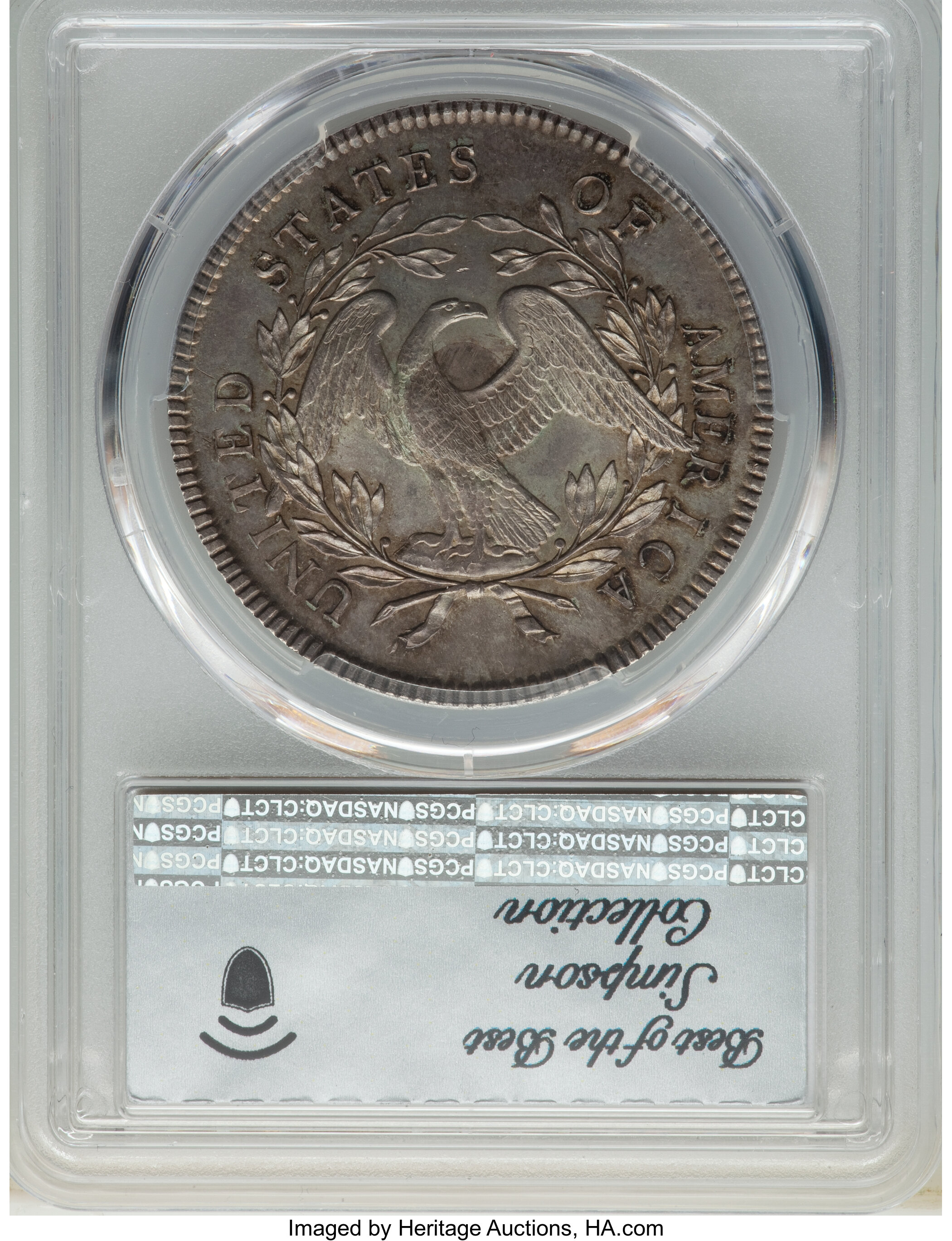 1795 $1  Flowing Hair, Silver Plug AU58 thumbnail 16