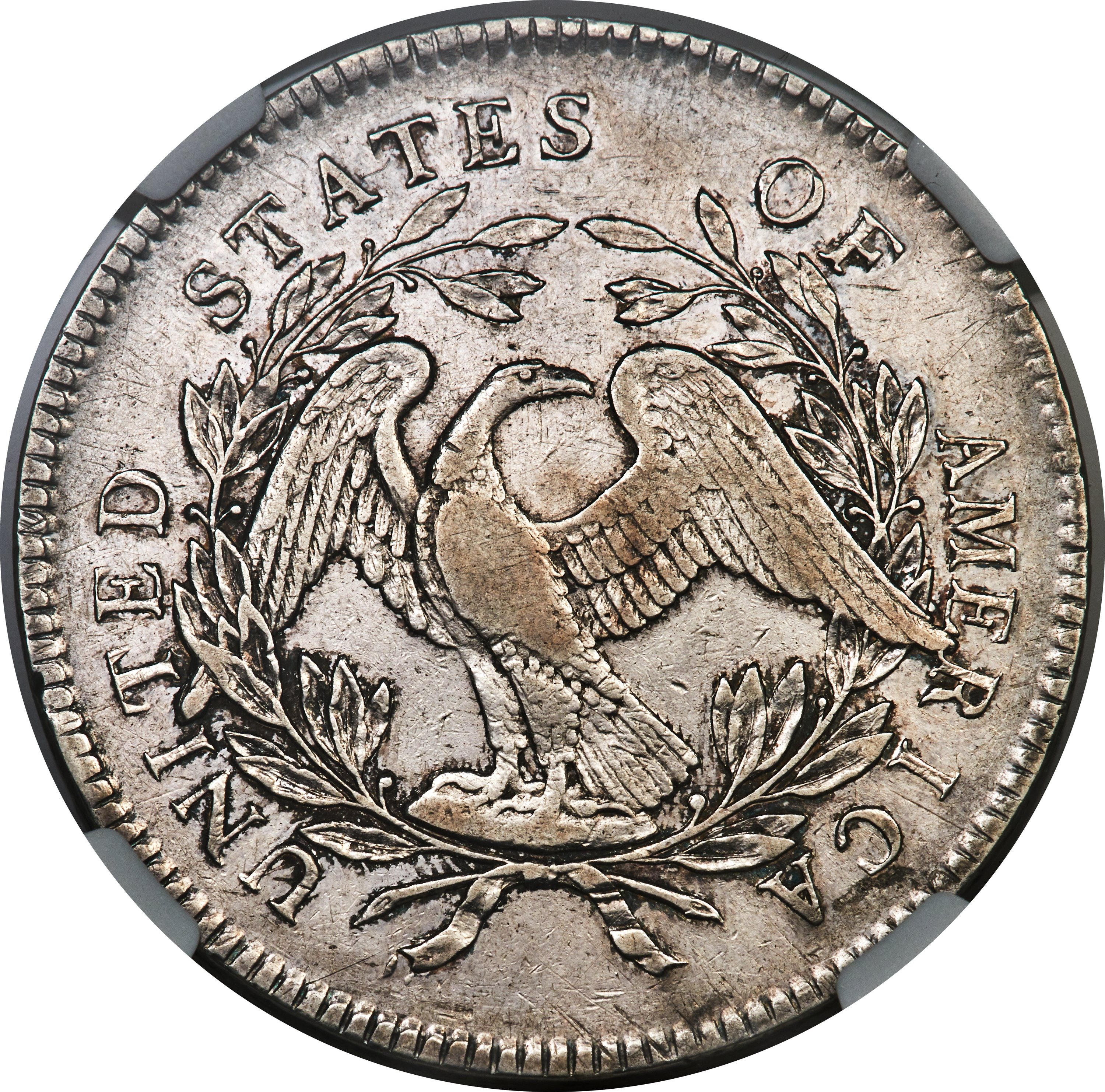 1795 $1  Flowing Hair, Silver Plug, 3 Leaves, B-7, BB-18 AU53 thumbnail 17