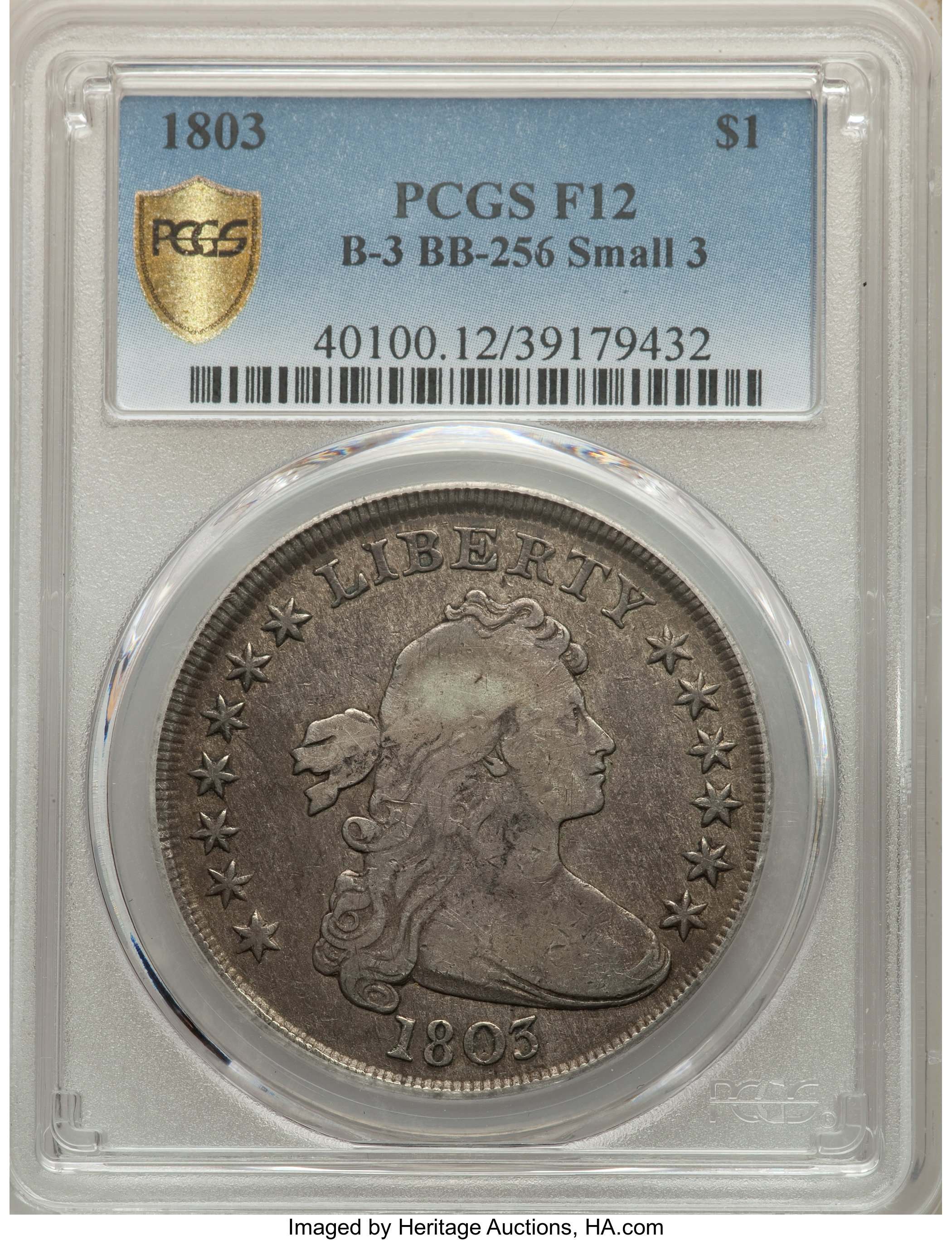 1803 $1  Small 3, B-3, BB-256 AG3 thumbnail 5